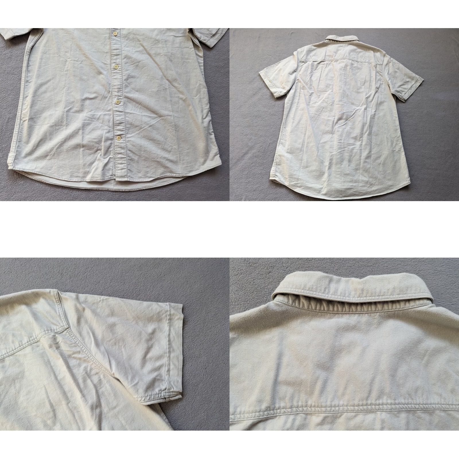 Allsaints ALLSAINTS Button-Up Shirt Mens M Light Gray Short Sleeve Shirt Mens M Gray Short Sleeve Shirt AllSaints Button-Up Mens Shirt Size US M / EU 48-50 / 2 - 8 Thumbnail