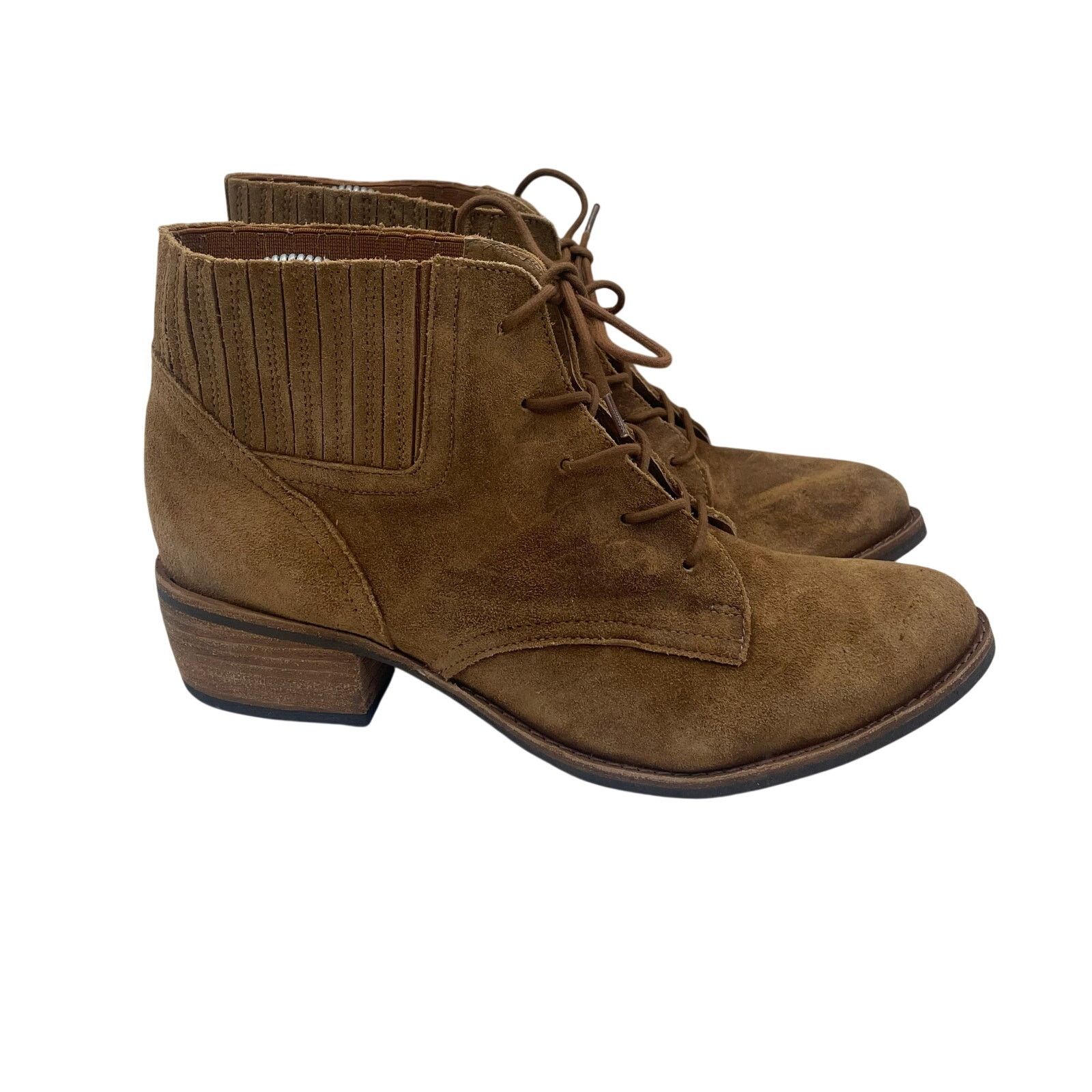 Matisse Matisse Vinny Brown Suede Lace Up Boots Heel Booties Women 9 Size US 9 / IT 39 - 2 Thumbnail