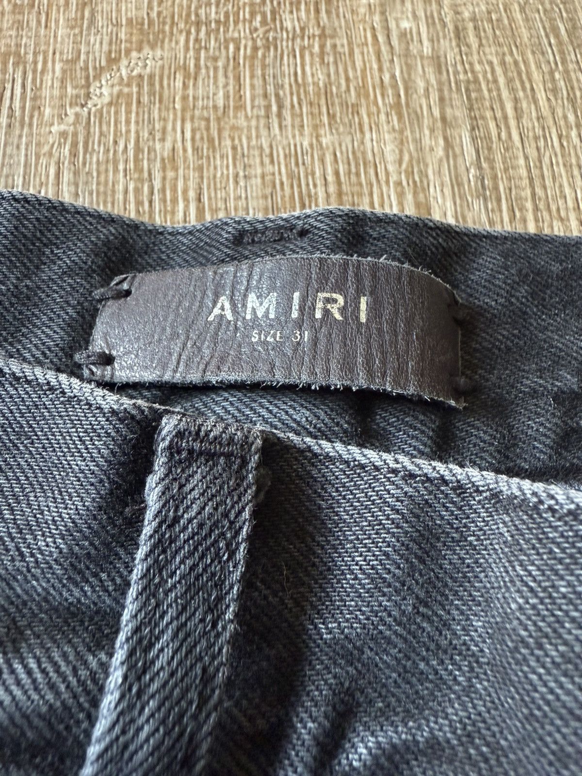 Amiri Amiri Black Distressed zipper Denim Shorts Size US 31 - 4 Thumbnail