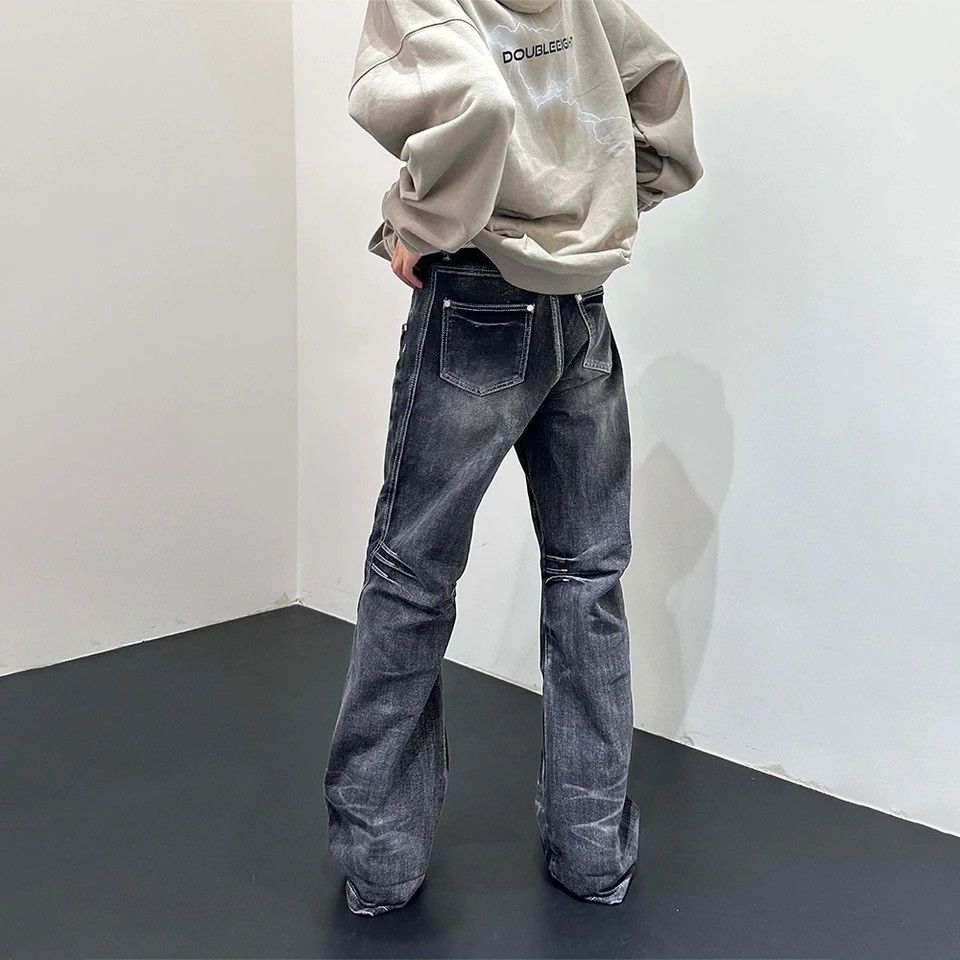Japanese Brand Honeycomb Loose Flare Leg Vintage Design Jeans y2k Size US 34 / EU 50 - 2 Thumbnail
