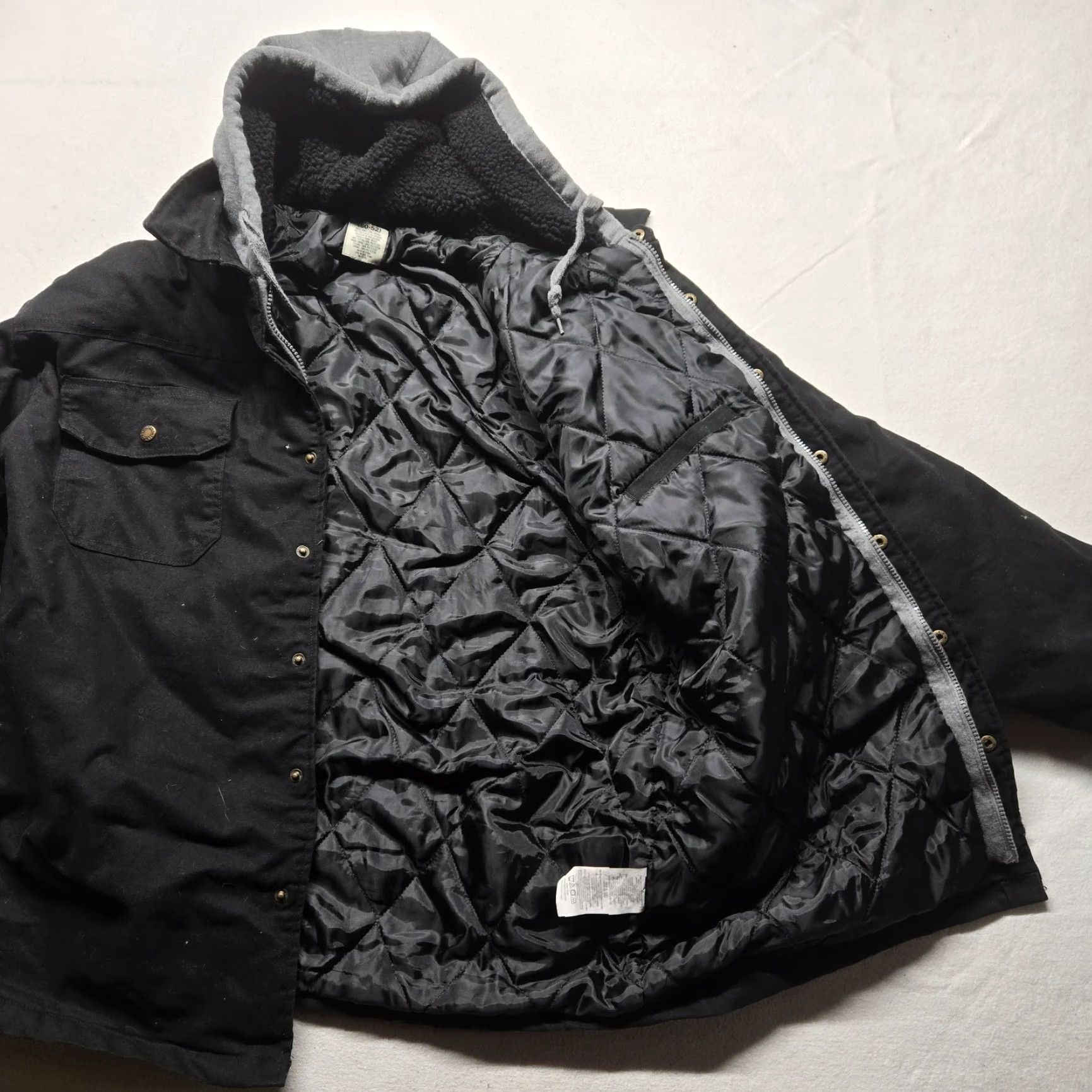 Dickies Dickies Coat Jacket 2XL Black Duck Canvas Quilted Hoodie Work Farm Trucker Large Size US XXL / EU 58 / 5 - 2 Thumbnail