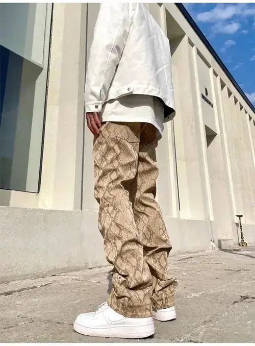 Designer × Japanese Brand Snake Skin Patent Pu Leather Pants Size US 32 / EU 48 - 2 Thumbnail