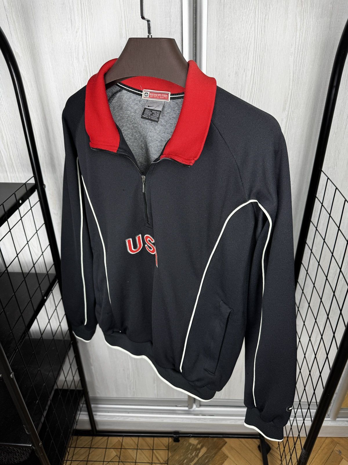 Nike Nike USA vintage y2k black half zip sweatshirt rare size L Size US L / EU 52-54 / 3 - 6 Thumbnail