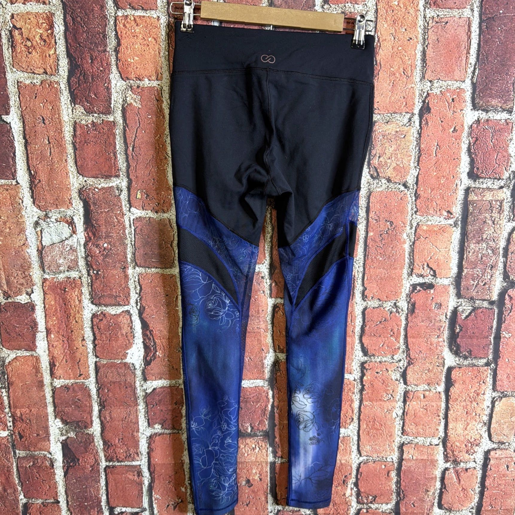 Vintage Calia Carrie Underwood Workout Pants Leggings Full Length Floral SZ Small Blue Womens Activewear Leggings Pull On Size 28" / US 6 / IT 42 - 3 Thumbnail