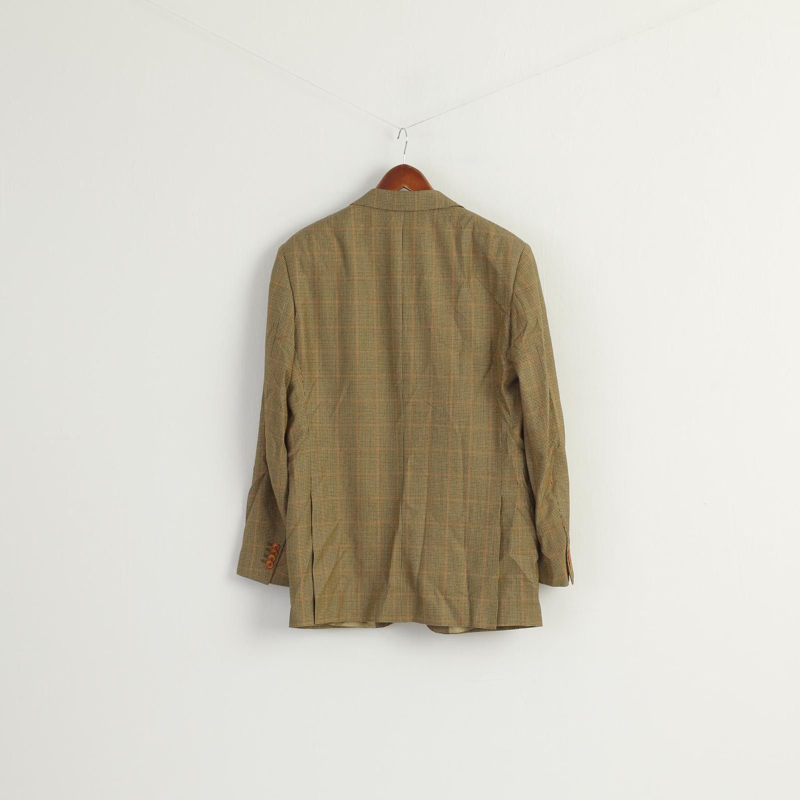 Vintage Sartoria Italiana Rinascente Men 52 42 Blazer Brown 9013 Size 42R - 9 Thumbnail