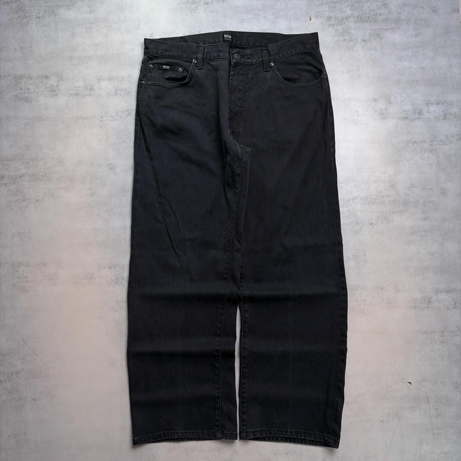 Hugo Boss Y2K Black Hugo Boss Baggy Grunge Skater Denim Jeans Size US 36 / EU 52 - 2 Thumbnail