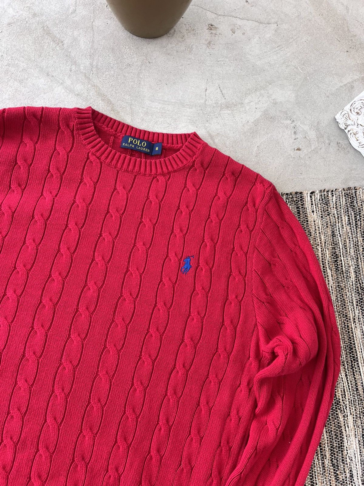 Polo Ralph Lauren × Vintage Hype Vintage Polo Ralph Lauren Knit Sweater Red Y2K Size US M / EU 48-50 / 2 - 5 Thumbnail