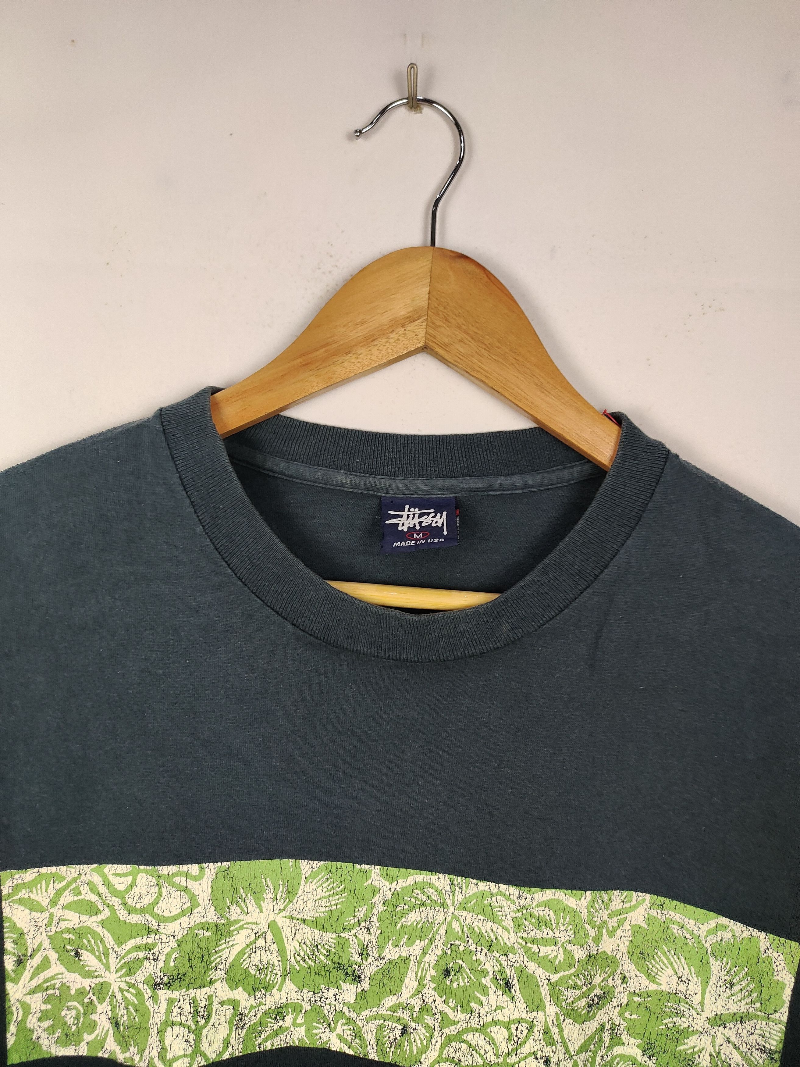 Stussy × Vintage Vintage Sunfaded 90s Stussy Floral Shirt Size US M / EU 48-50 / 2 - 2 Thumbnail