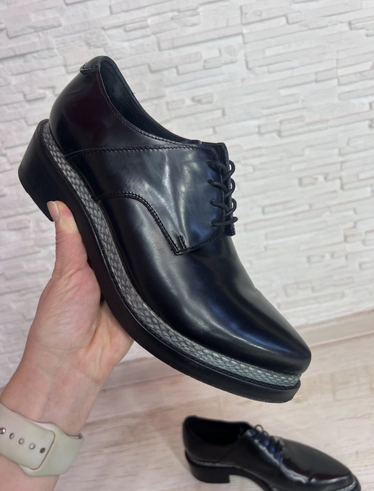 Acne Studios Acne Studios Lark Leather Loafers Black Snake Panel Size 40 Size US 10 / IT 40 - 8 Thumbnail