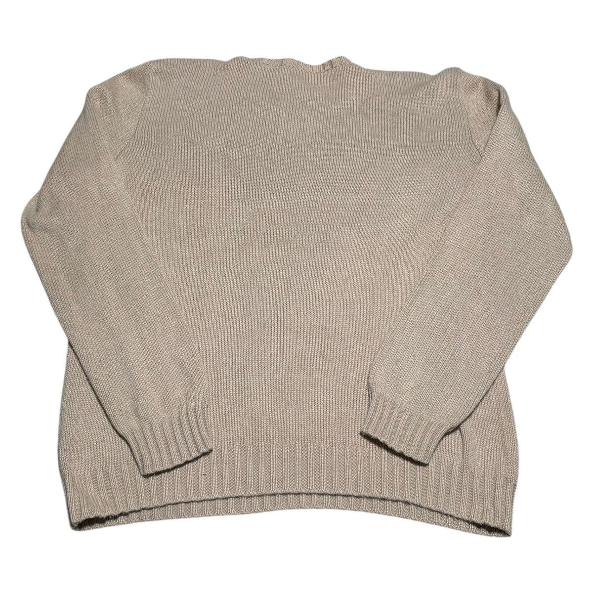 Polo Ralph Lauren × Vintage Vintage Polo Ralph Lauren Cotton Tan Stained Sweater XL Size US XL / EU 56 / 4 - 4 Thumbnail