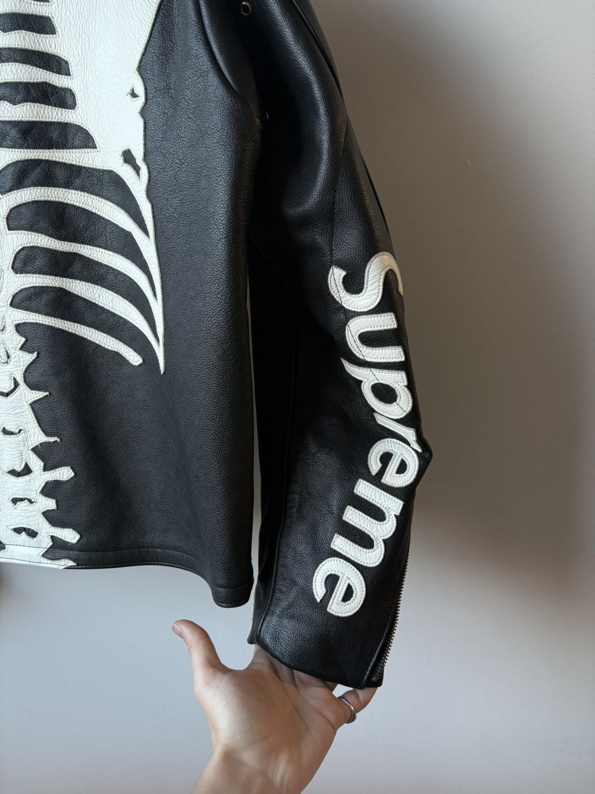 Supreme × Vanson Leathers Supreme X Vanson leathers SS17 "bones" leather jacket Size US L / EU 52-54 / 3 - 12 Thumbnail