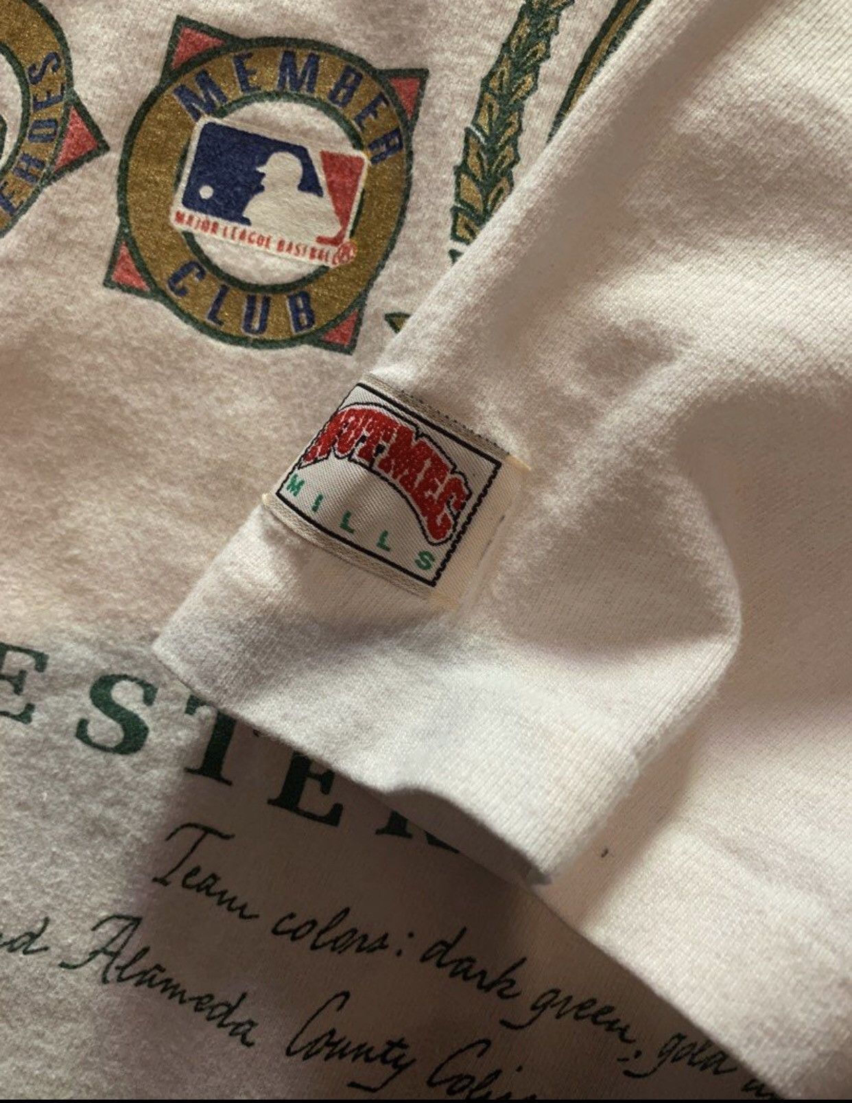 Band Tees × Nutmeg × Vintage VINTAGE OAKLAND ATHLETICS TEE AMERICAN LEAGUE WESTERN DIV. Size US L / EU 52-54 / 3 - 4 Thumbnail