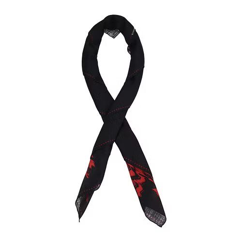 image of Givenchy Ob1O1E0324 Size-Os Scarves In Black/red, Men's