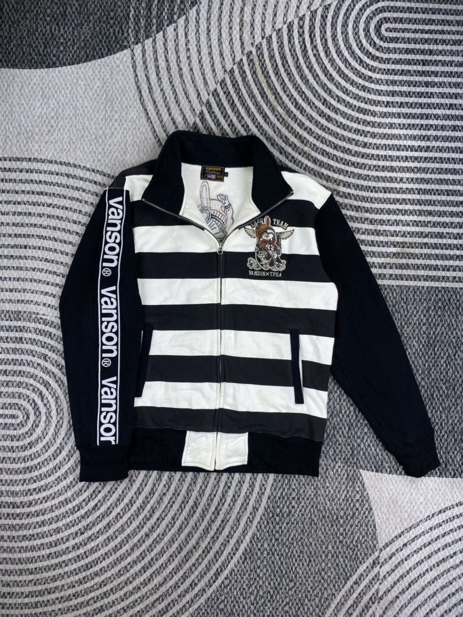 Vanson Leathers 🔥STEALS Vanson X T.F.O Embroidery Logo Stripes Zipper Jacket Size US M / EU 48-50 / 2 - 3 Thumbnail