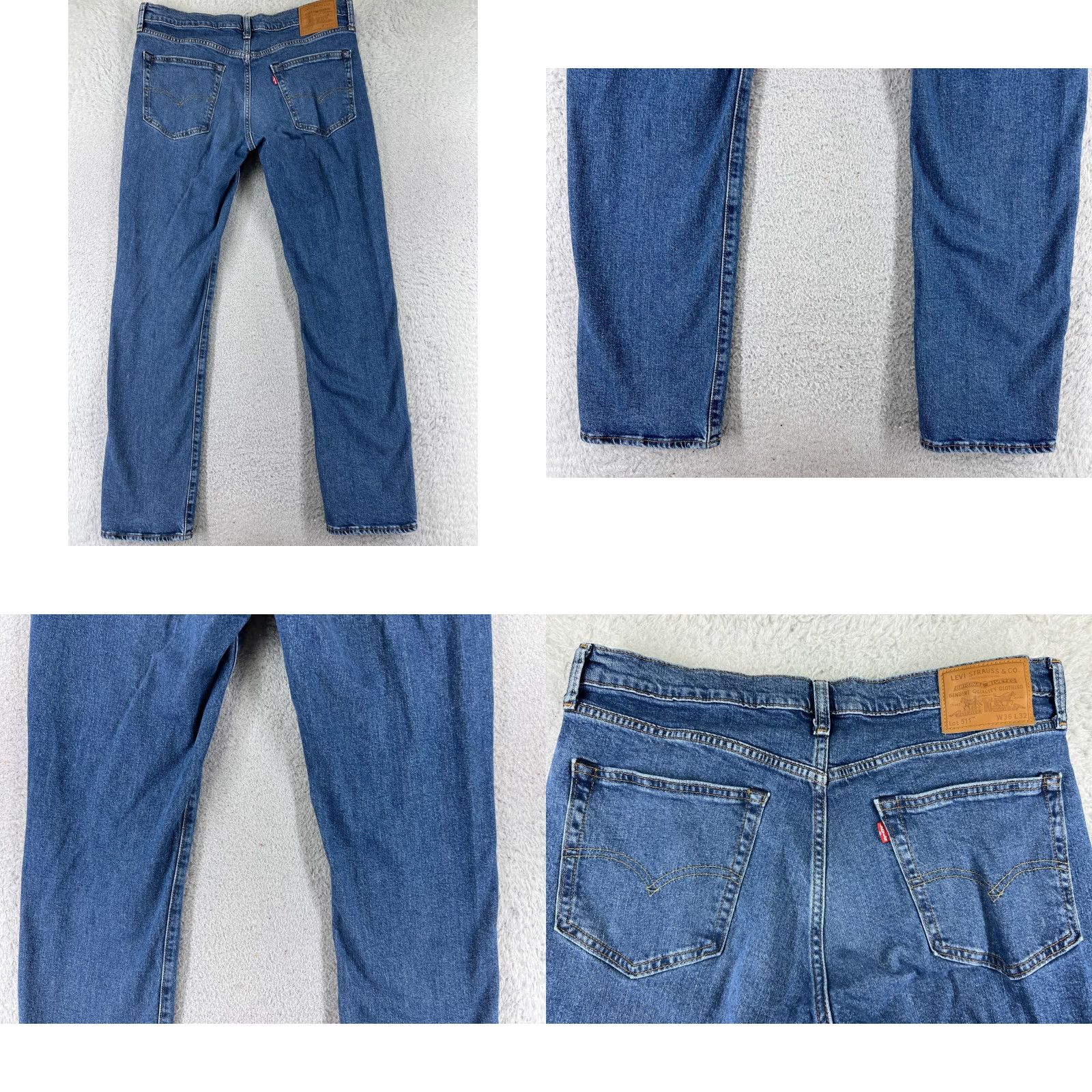 Levi's Levis 511 Jeans Adult 36 Blue Denim Cotton Blend Premium 34x30 Regular Style Straight 5-Pocket Design Mens Cotton Size US 36 / EU 52 - 10 Thumbnail