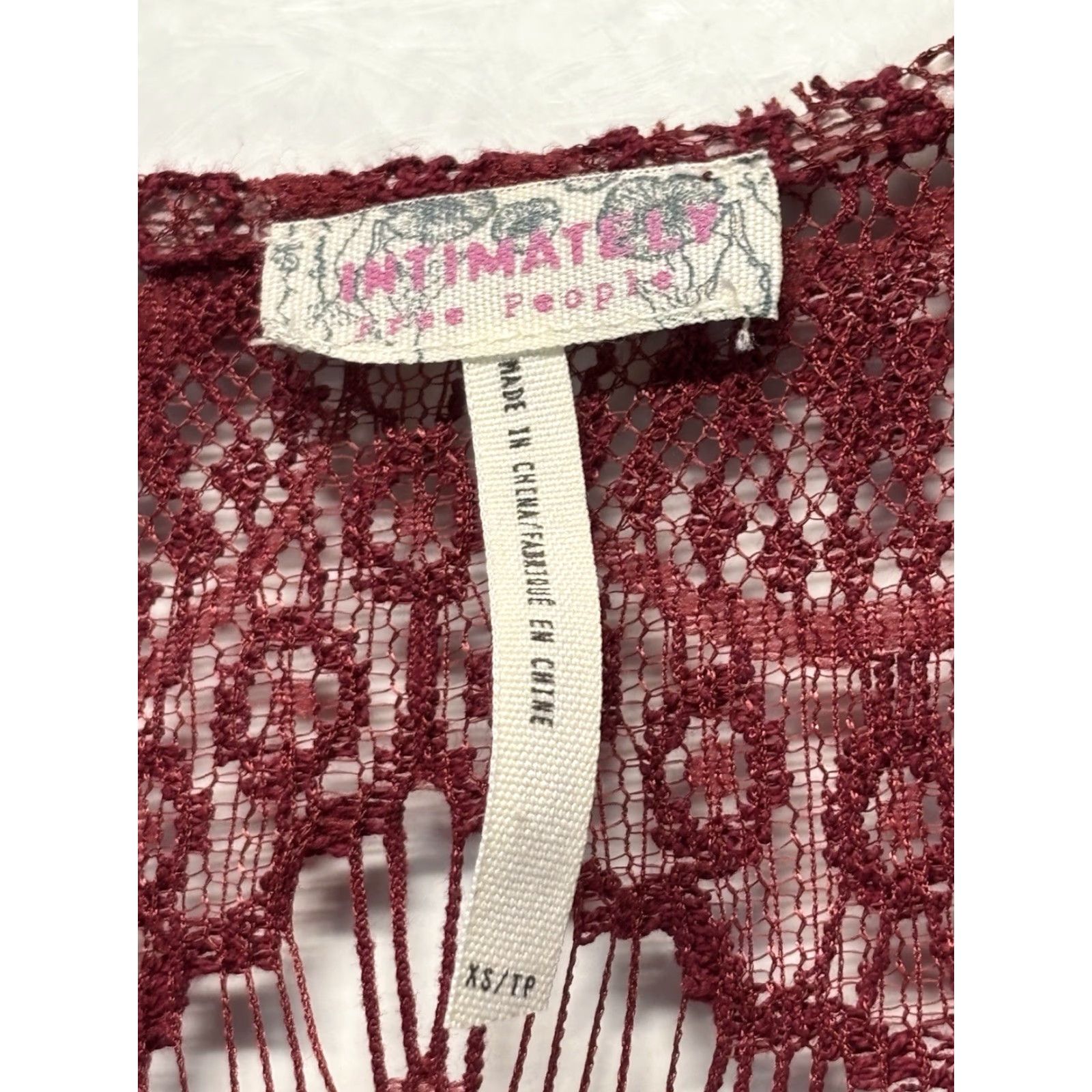 Free People Free People Dress Women XS Lace Overlay Wine Boho Goth Party Cocktail Size XS / US 0-2 / IT 36-38 - 6 Thumbnail