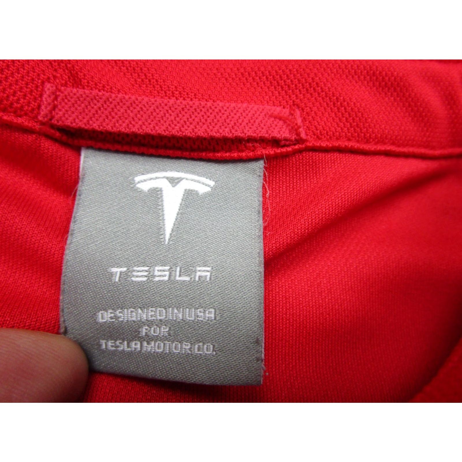 Vintage Tesla Polo Shirt Mens 3XL Red 100% Polyester Logo Performance Golf Casual Size US XXL / EU 58 / 5 - 5 Thumbnail