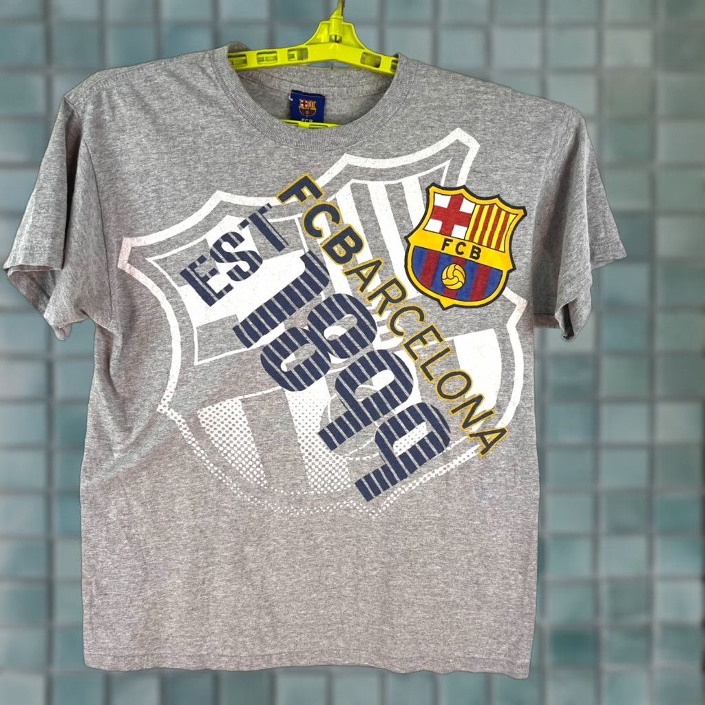 Vintage FCB Barcelona Spain Soccer T Shirt Adult Size M Gray Graphic Tee Size US M / EU 48-50 / 2 - 1 Thumbnail