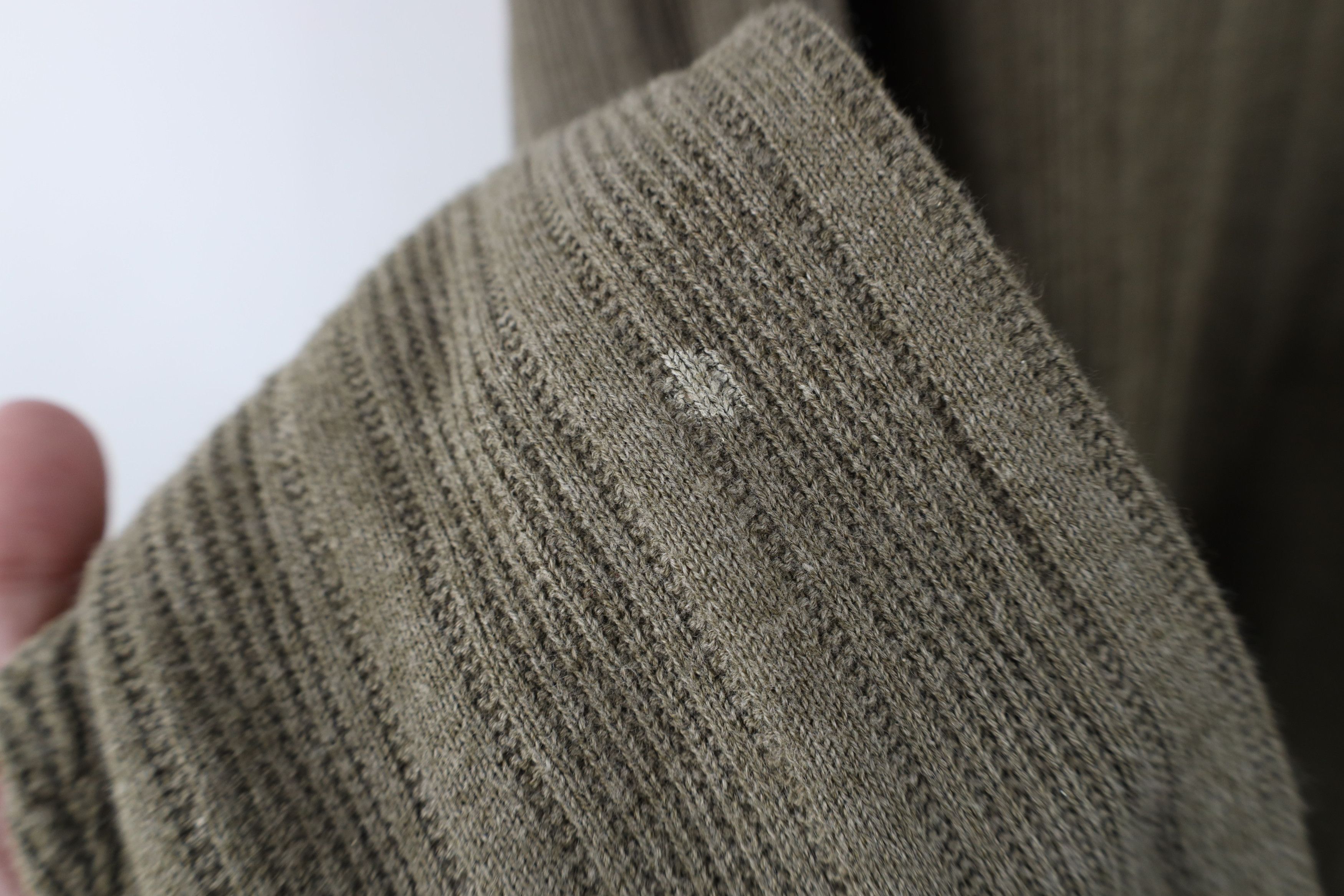 Vintage Vintage 90s Streetwear Thermal Ribbed Knit Long Sleeve Polo Size US L / EU 52-54 / 3 - 4 Thumbnail