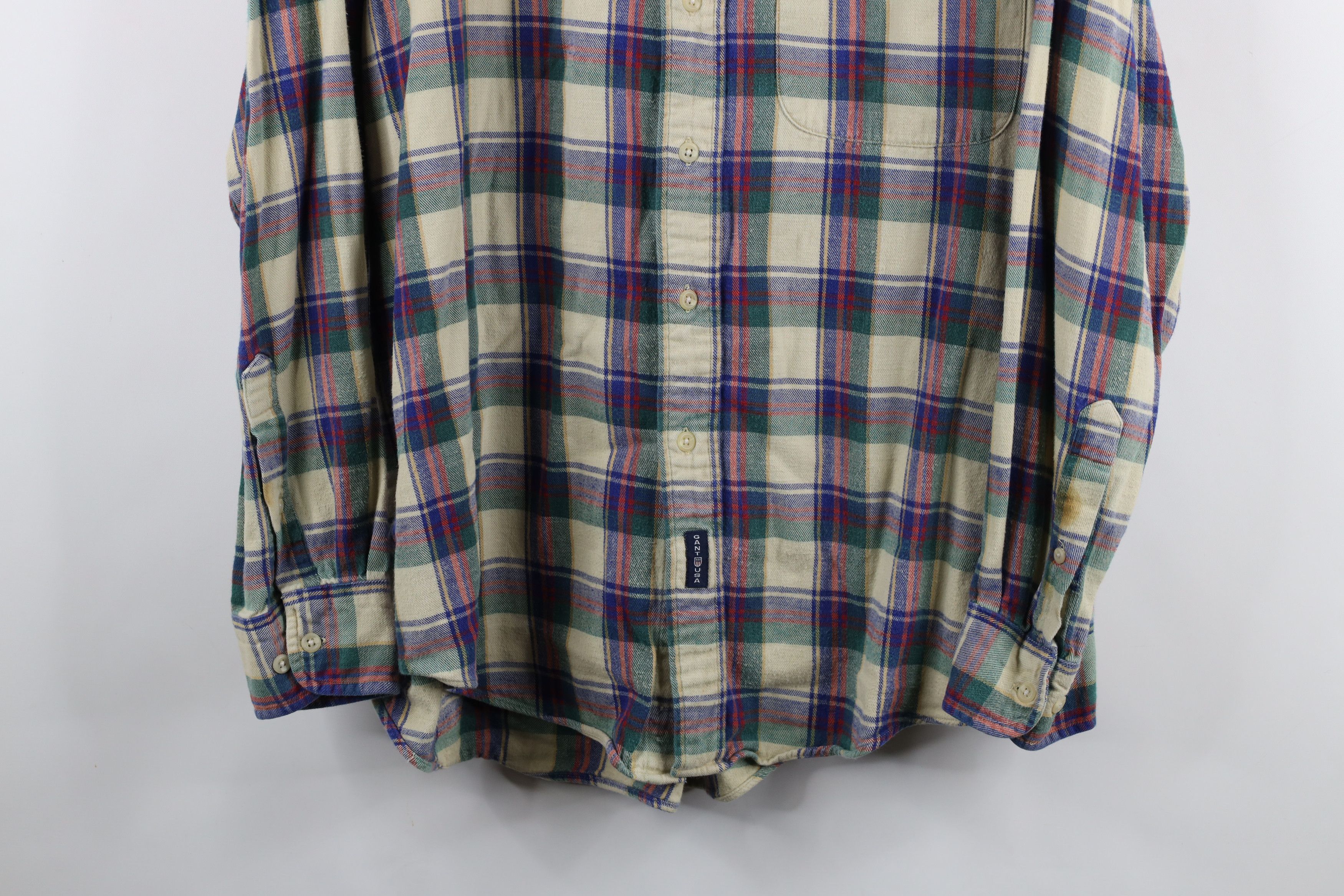 Vintage Vintage 90s Streetwear Flannel Collared Button Down Shirt Size US L / EU 52-54 / 3 - 3 Thumbnail