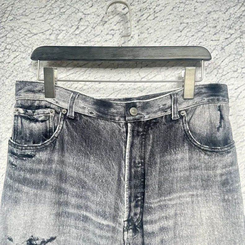 Balenciaga Balenciaga size M Trompe 3D printed denim pants, velvet ma Size US 27 - 7 Thumbnail