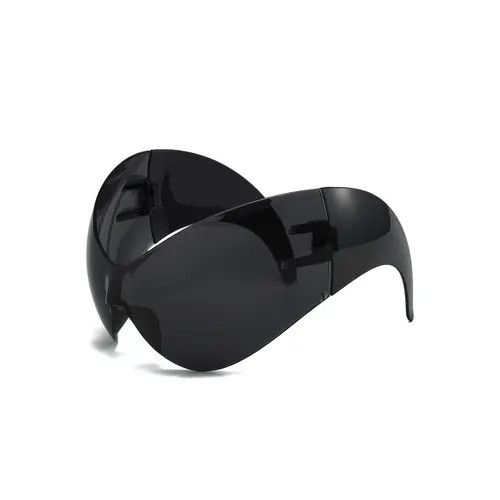 VIBE Futuristic Oversized Sunglasses Size ONE SIZE - 7 Thumbnail