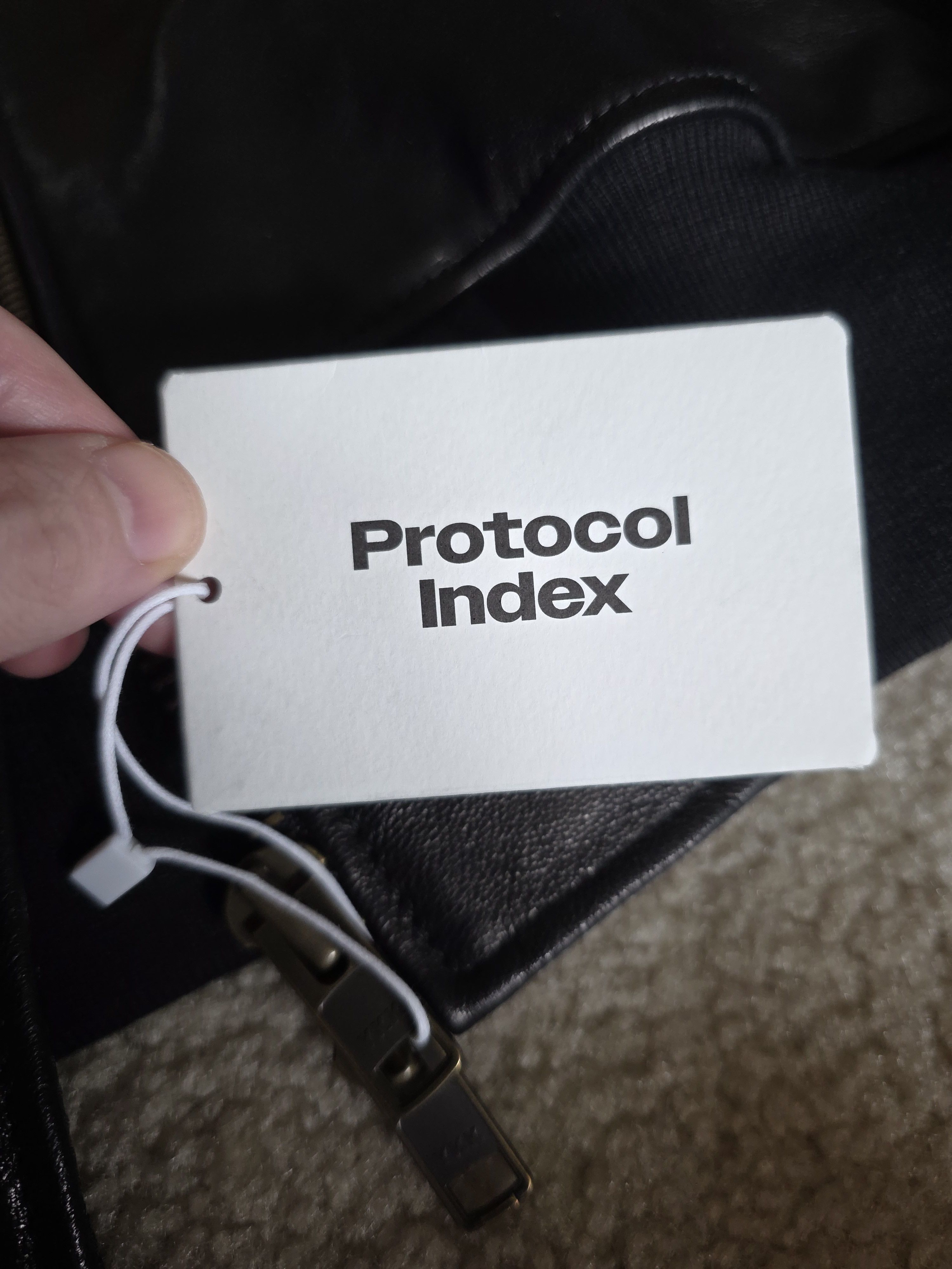 PROJECT G/R Protocol Index Exaggerated Shoulder Leather Jacket Size US M / EU 48-50 / 2 - 6 Thumbnail