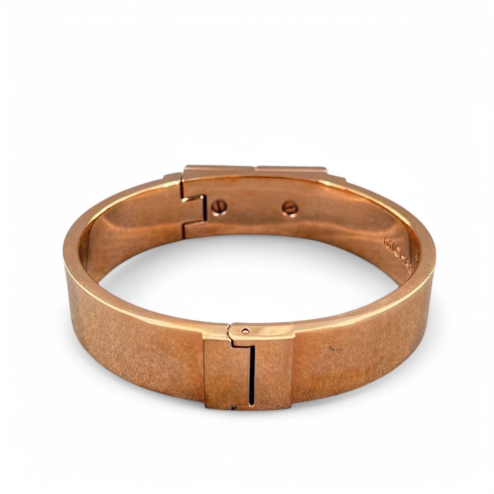 Michael Kors Michael Kors Pyramid Stud Bangle Bracelet Hinged Rose Gold Size ONE SIZE - 6 Thumbnail