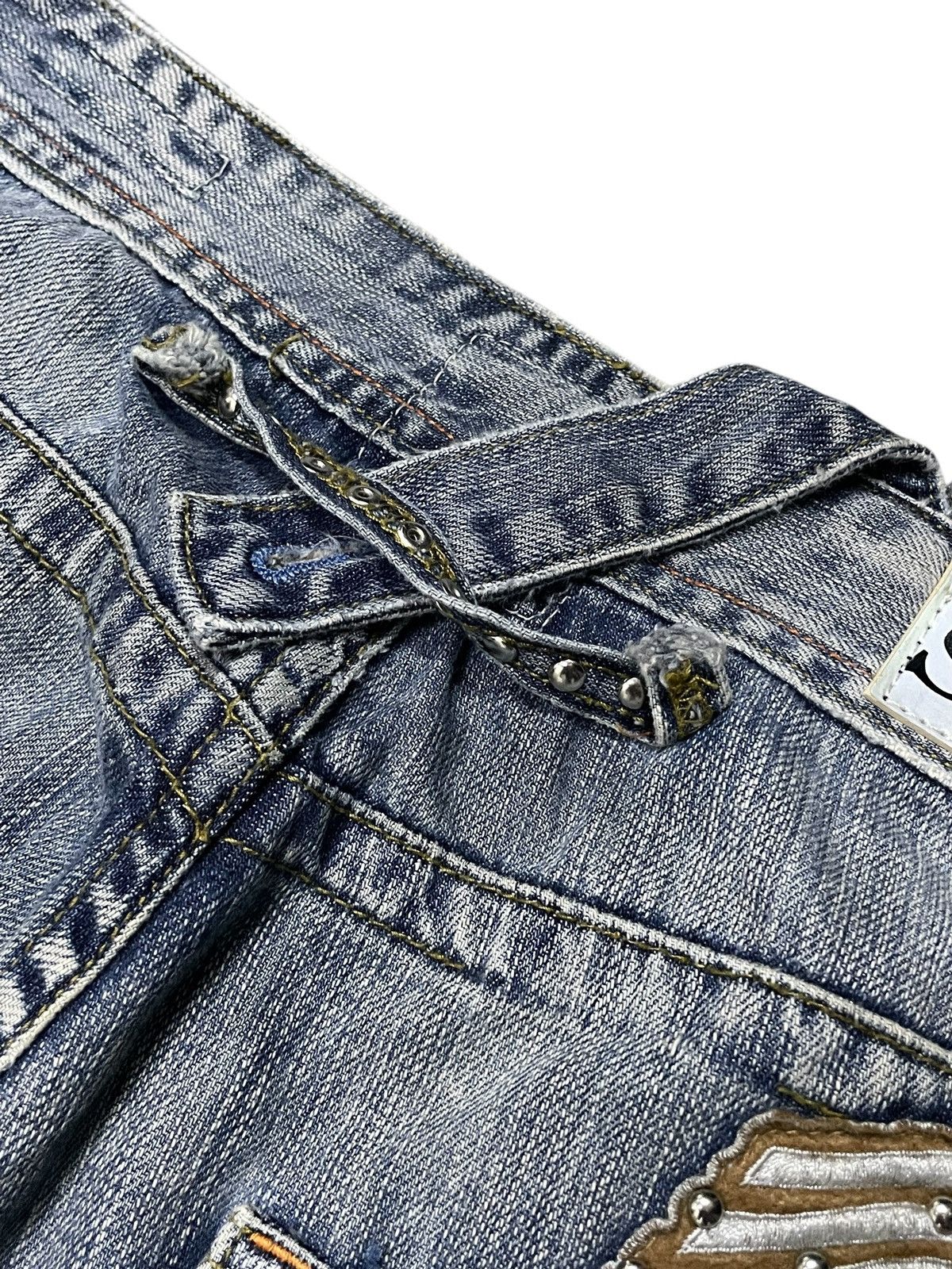 Hysteric Glamour Taverniti 🪝 Hooks Embellished Patched Baggy Loose Jeans Size US 31 - 22 Thumbnail
