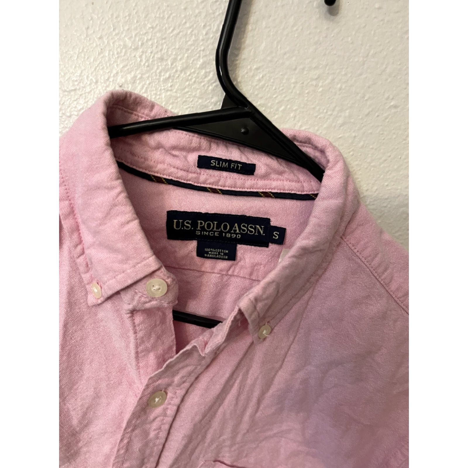 Vintage U.S Polo Assn Slim Fit Stretch Long Sleeve Button Down Shirt Mens Pink Size S Size US S / EU 44-46 / 1 - 3 Thumbnail