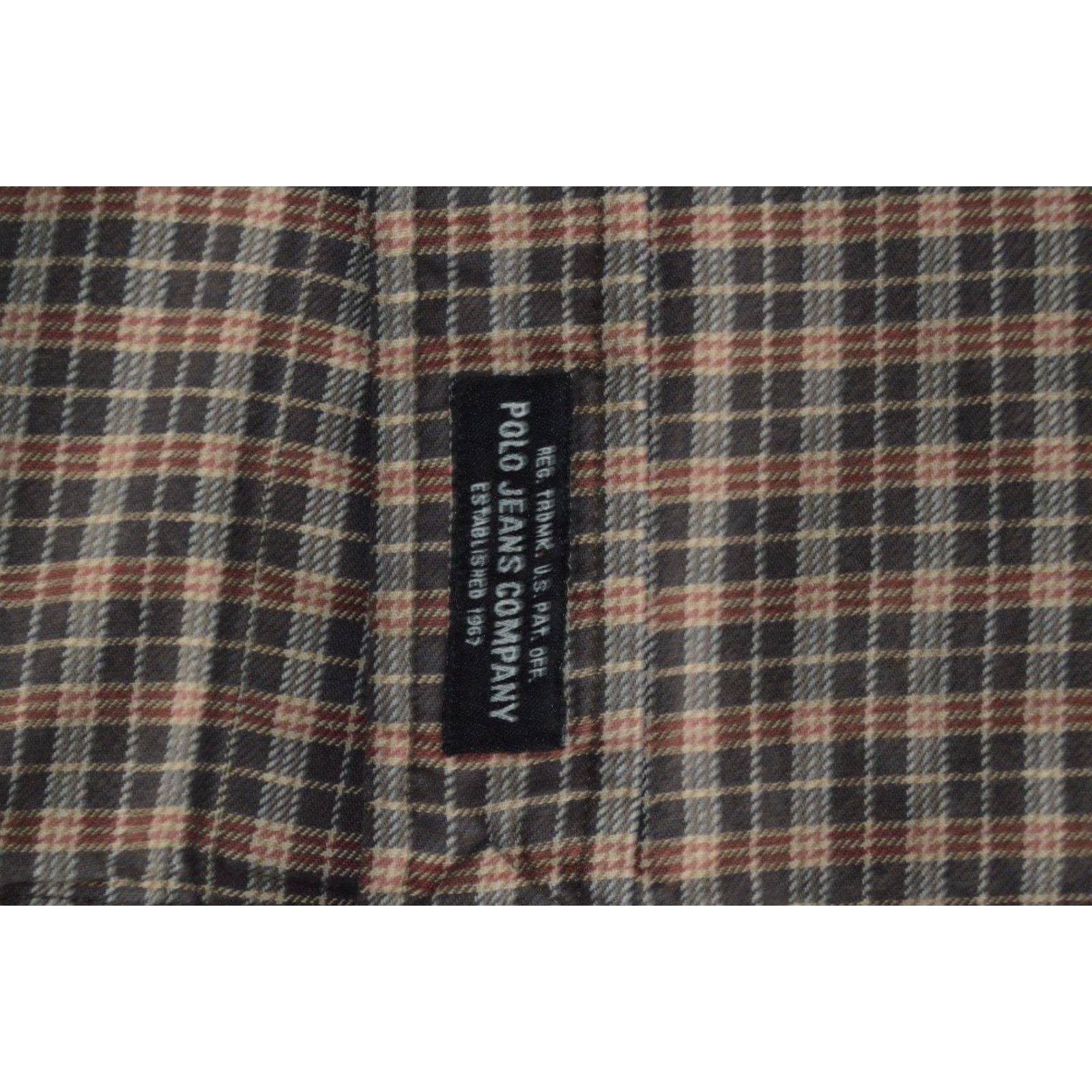 Polo Ralph Lauren VTG Polo Ralph Lauren Jean Co Shirt Mens L/S Brown Plaid Cotton M Size Size US M / EU 48-50 / 2 - 5 Thumbnail