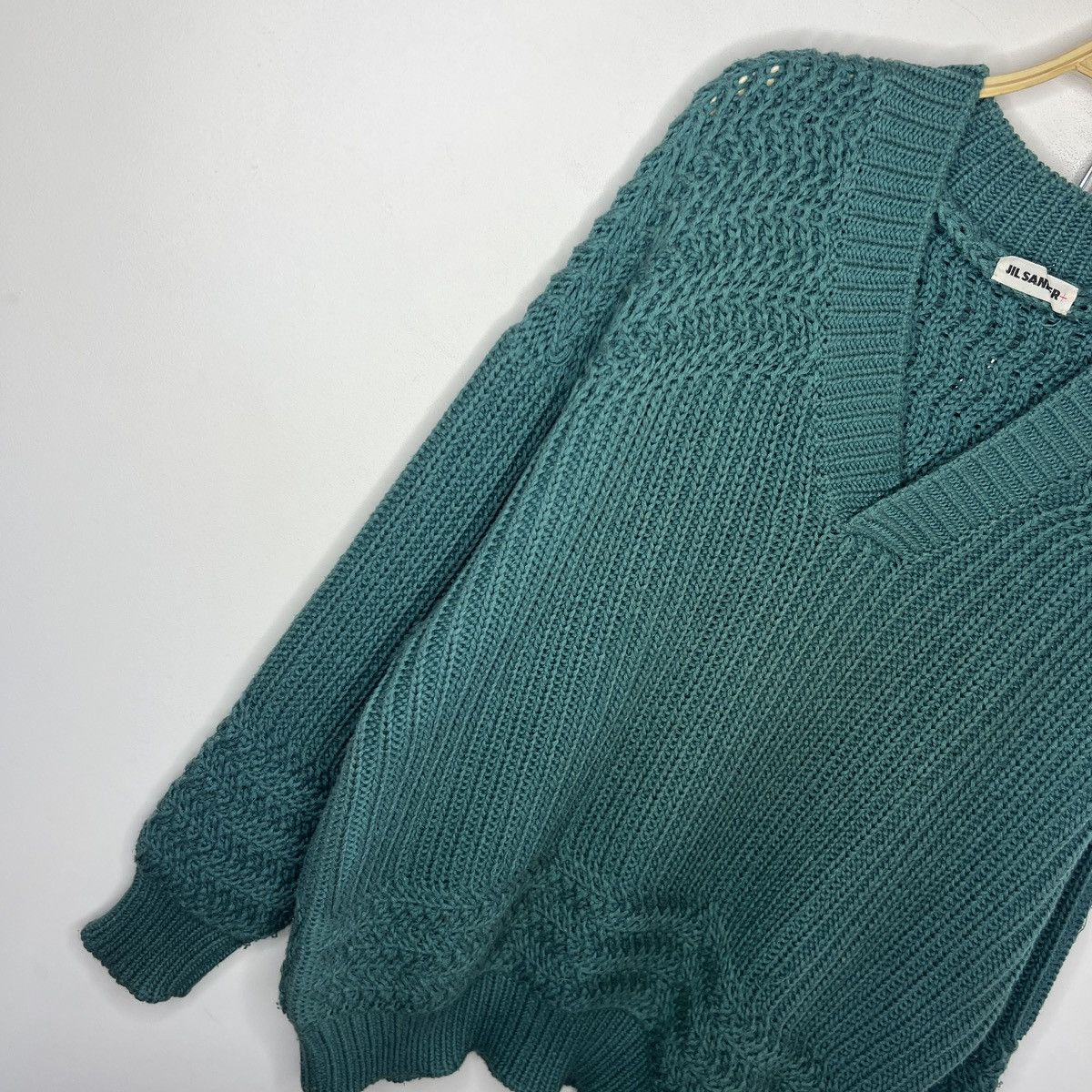 Jil Sander Jil Sander by Raf Simons 00s Raglan Ribbed Knit Sweater Size US L / EU 52-54 / 3 - 4 Thumbnail
