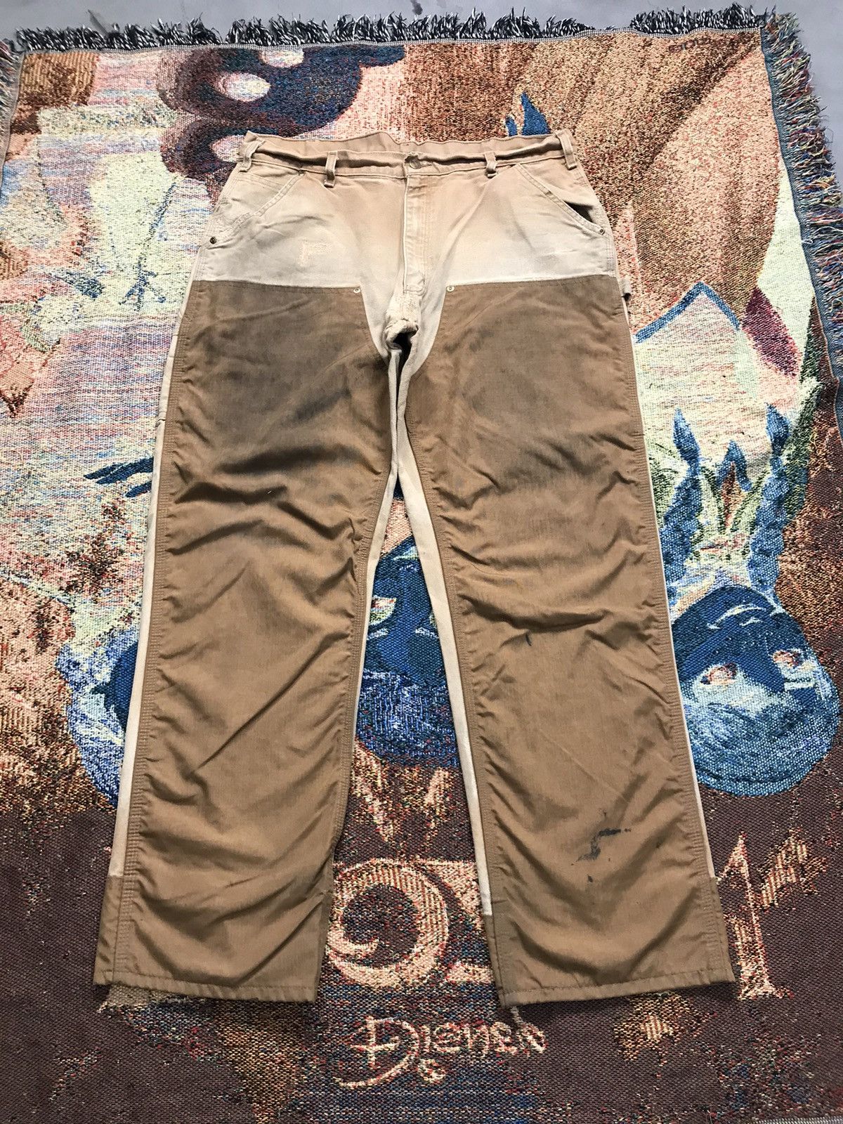 Vintage Carhartt B292 BRN double knee workwear denim