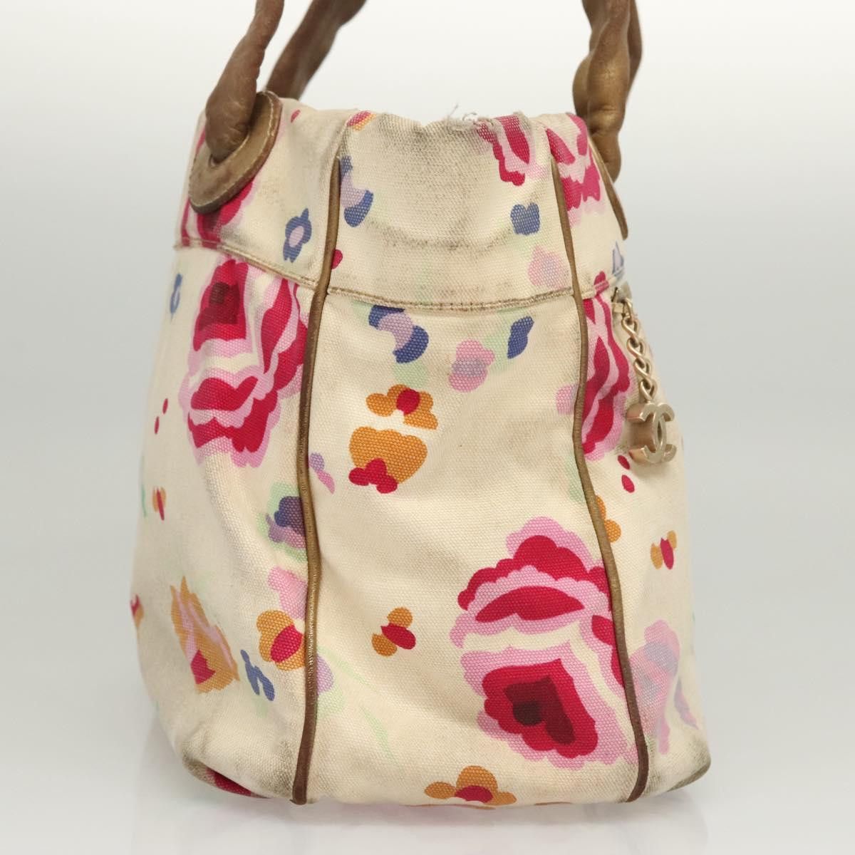 Chanel CHANEL Tote Bag Canvas White CC Size ONE SIZE - 4 Thumbnail