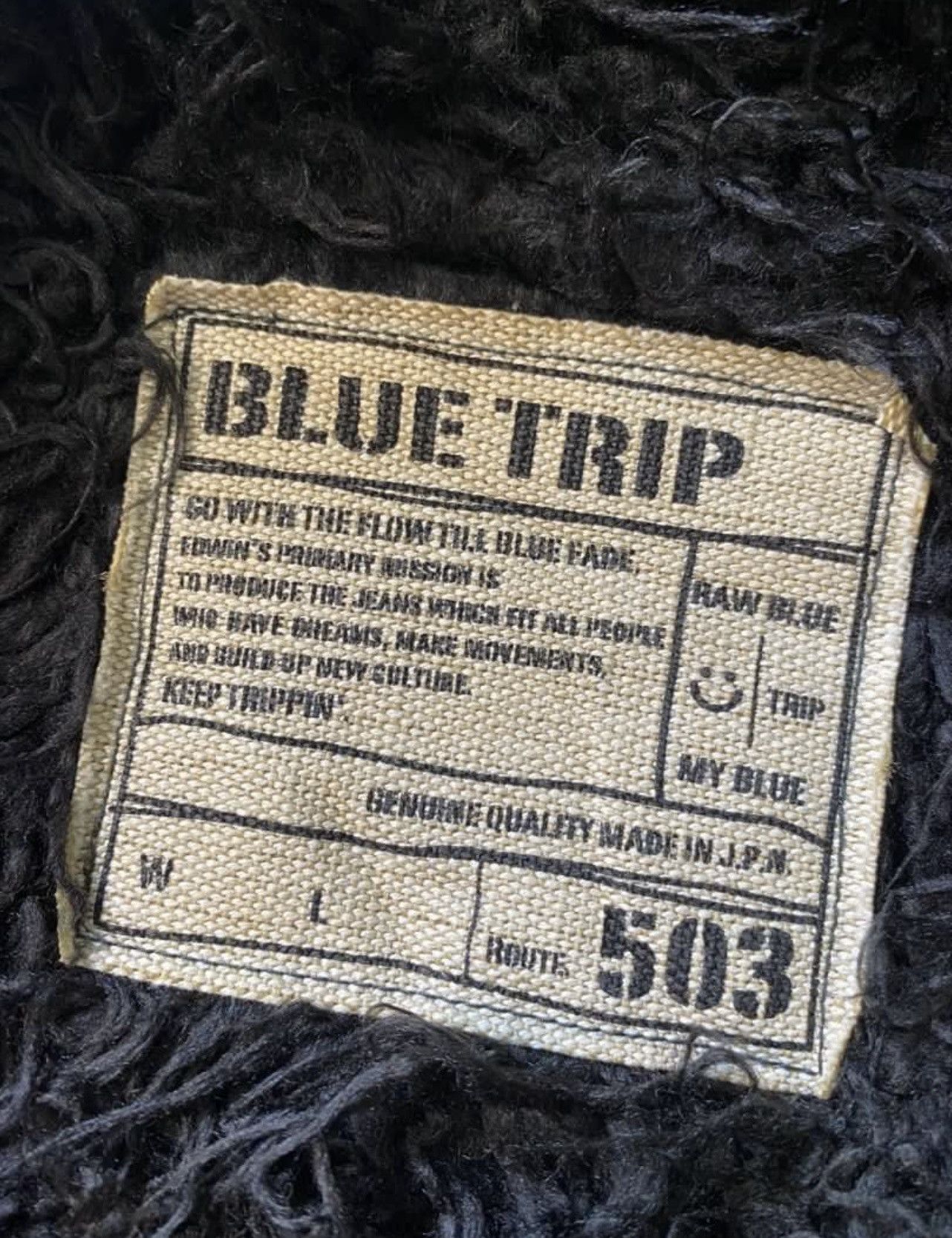 Edwin Vintage Edwin "Blue Trip" Faux Fur Lined Trucker Jacket Size US L / EU 52-54 / 3 - 5 Thumbnail