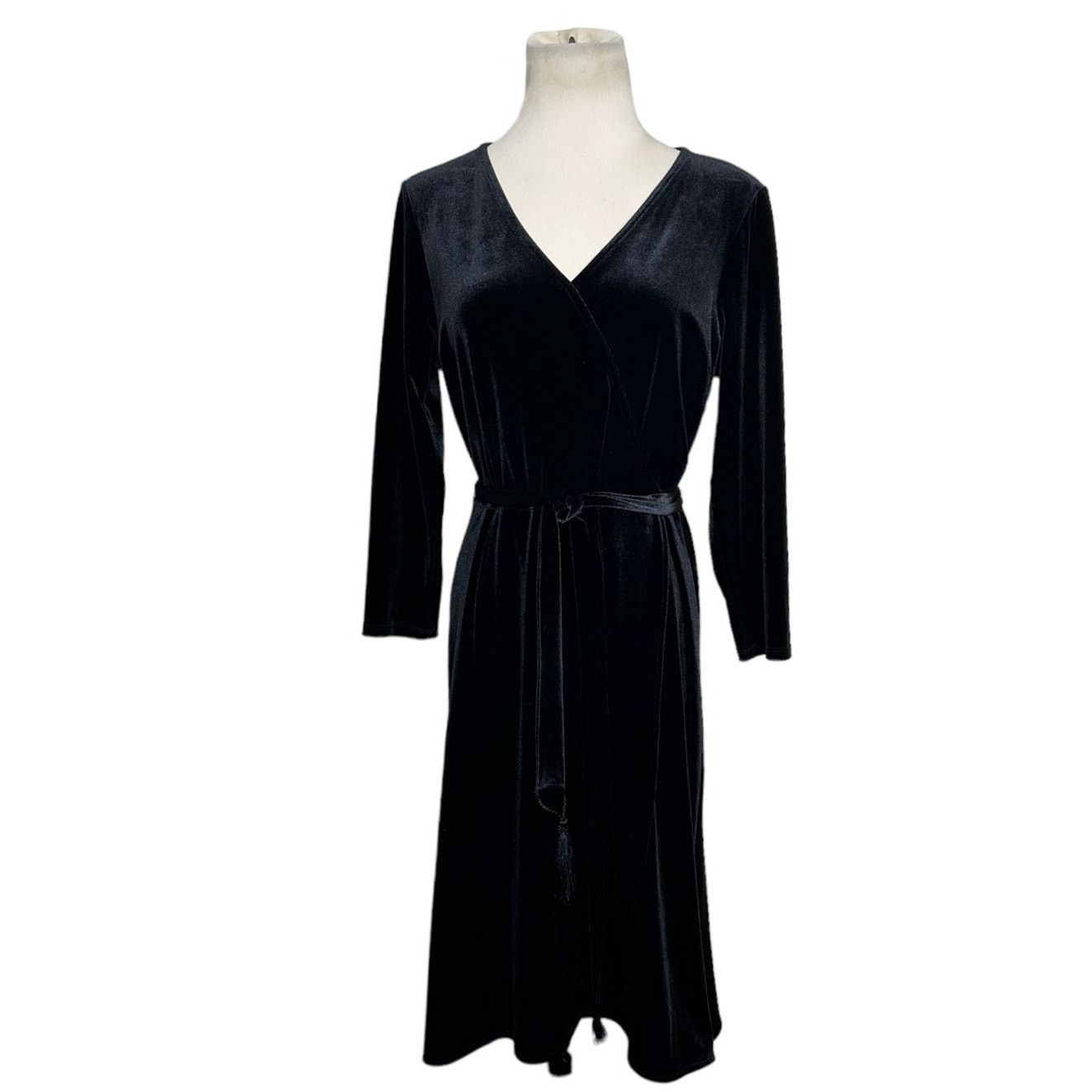 J. Jill J.JILL Velvet Wrap-style Tassel Tie Belt Dress size Small Size S / US 4 / IT 40 - 1 Thumbnail