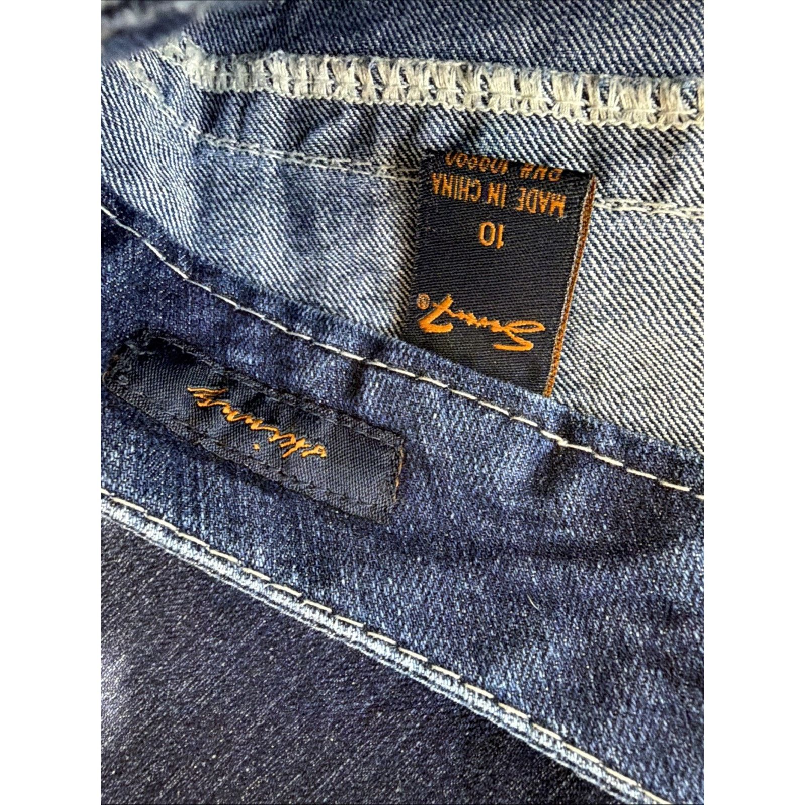 Seven 7 Seven 7 Skinny Jeans Blue Denim Embellished Size 10 33x29 Size 32" / US 10 / IT 46 - 5 Thumbnail