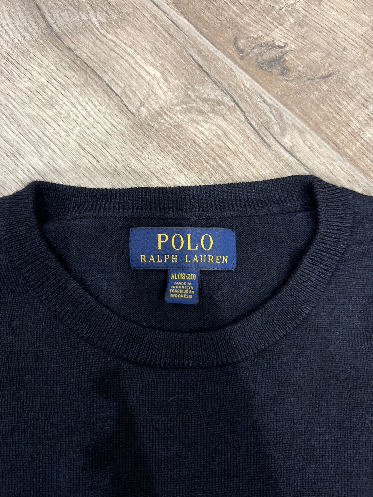 Polo Ralph Lauren × Vintage Vintage Polo Ralph Lauren Sweater Dark Blue Thin Size US S / EU 44-46 / 1 - 4 Thumbnail