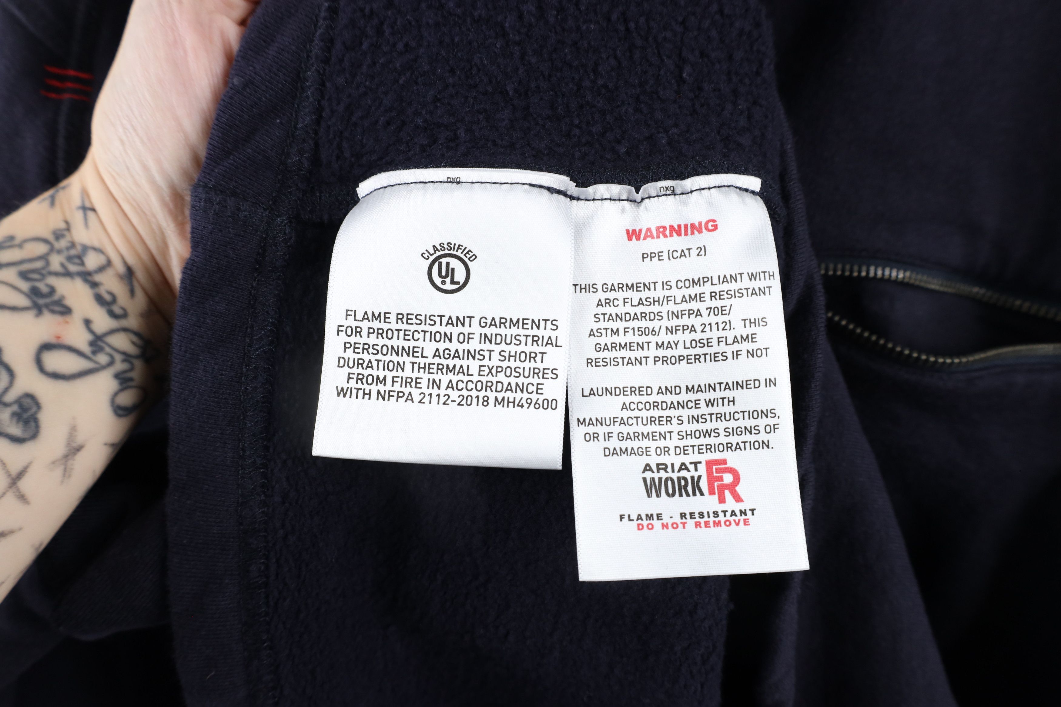 Ariat × Vintage Ariat FR 2112 Fire Resistant Half Zip Work Sweatshirt Blue Size US M / EU 48-50 / 2 - 9 Thumbnail