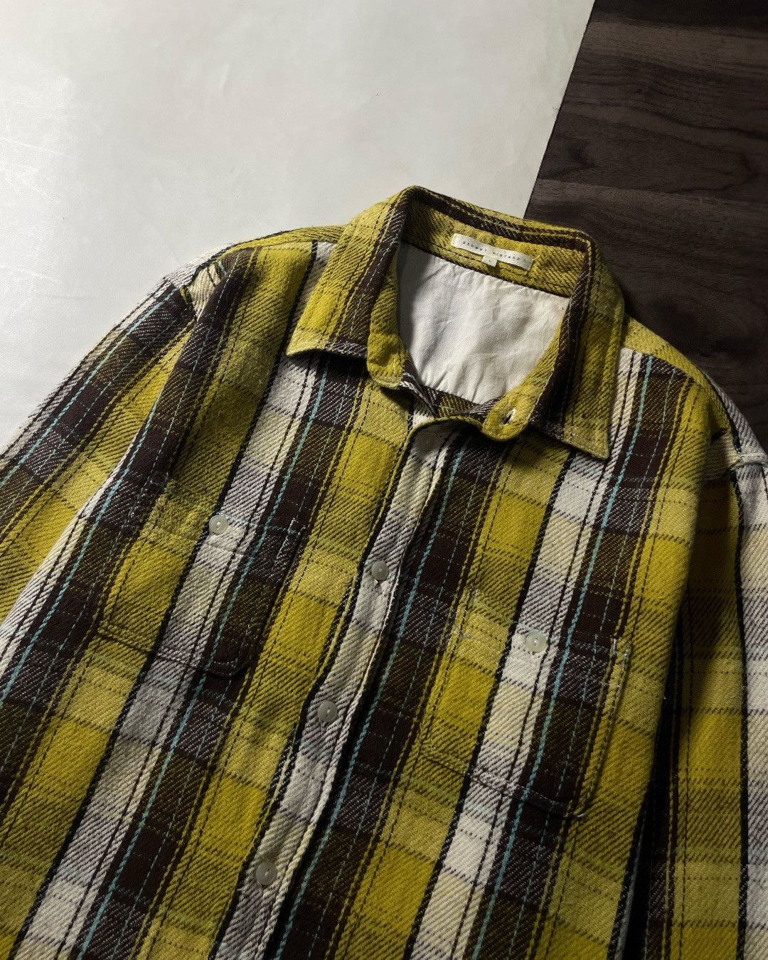 Japanese Brand FLANNEL SHIRT DOUBLE POCKET BROWNY VINTAGE SIZE L FIT M Size US L / EU 52-54 / 3 - 4 Thumbnail