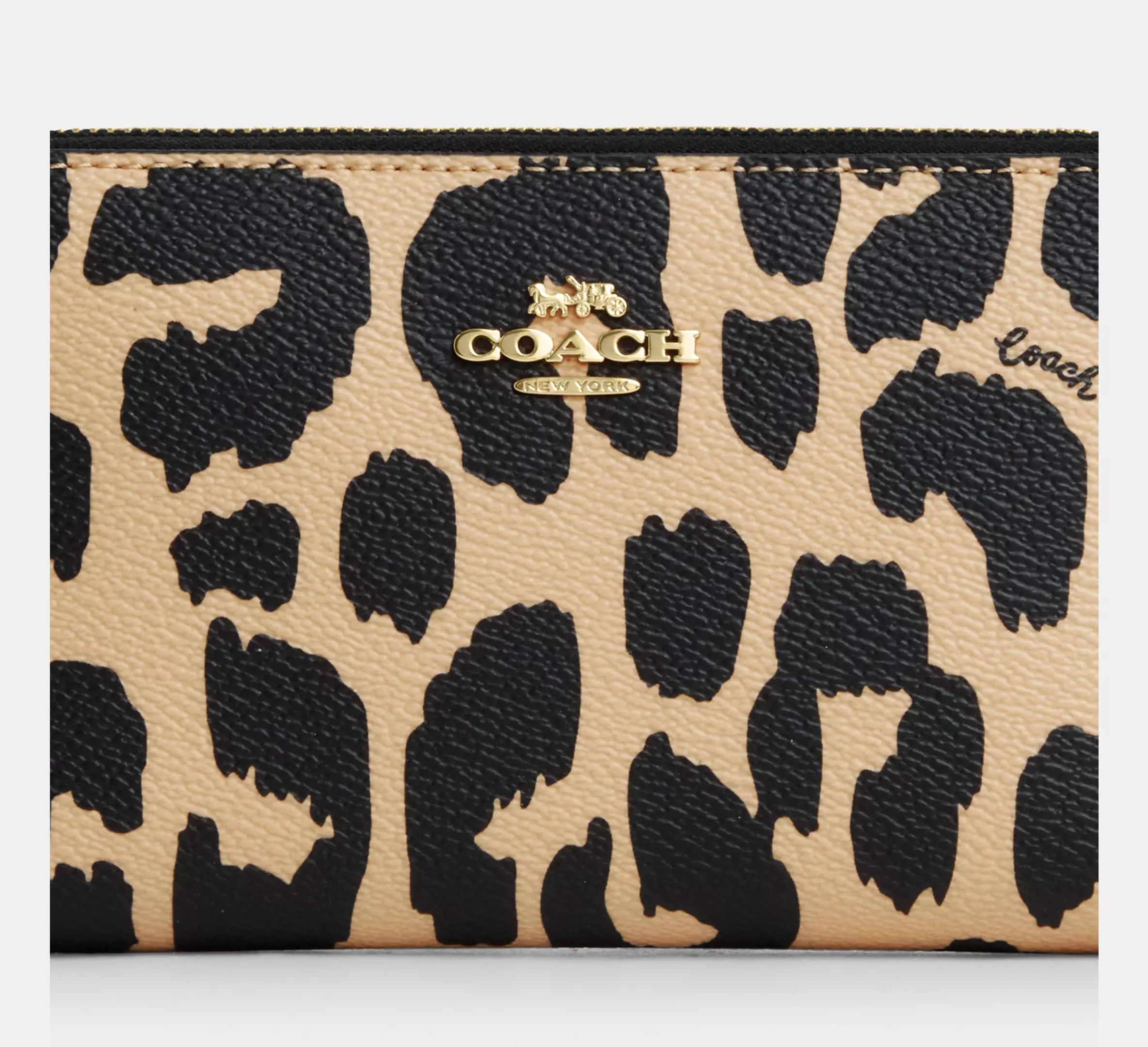 Coach Medium Id Zip Wallet With Leopard Print CW500 Size ONE SIZE - 6 Thumbnail