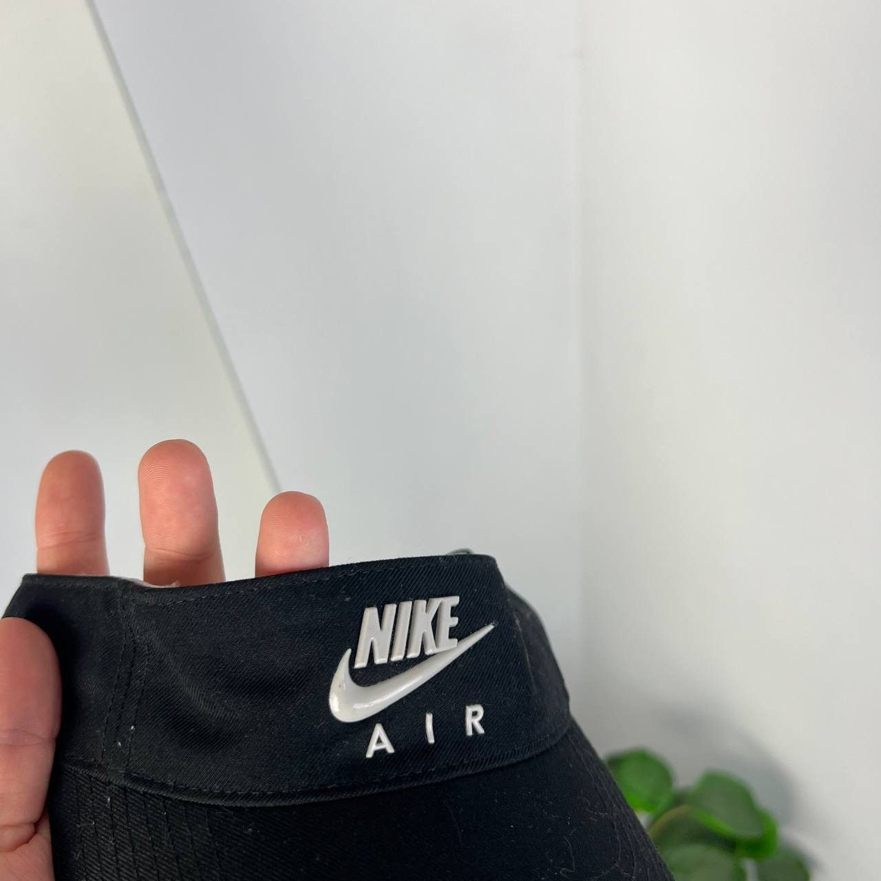 Nike Vintage Y2K Nike Air Mini Logo Black Visor Cap Size ONE SIZE - 2 Thumbnail