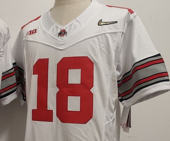 Other NCAA Buckeyes 18 Will Howard White 2025 Gold Size 3XL / US 20-22 - 2 Thumbnail