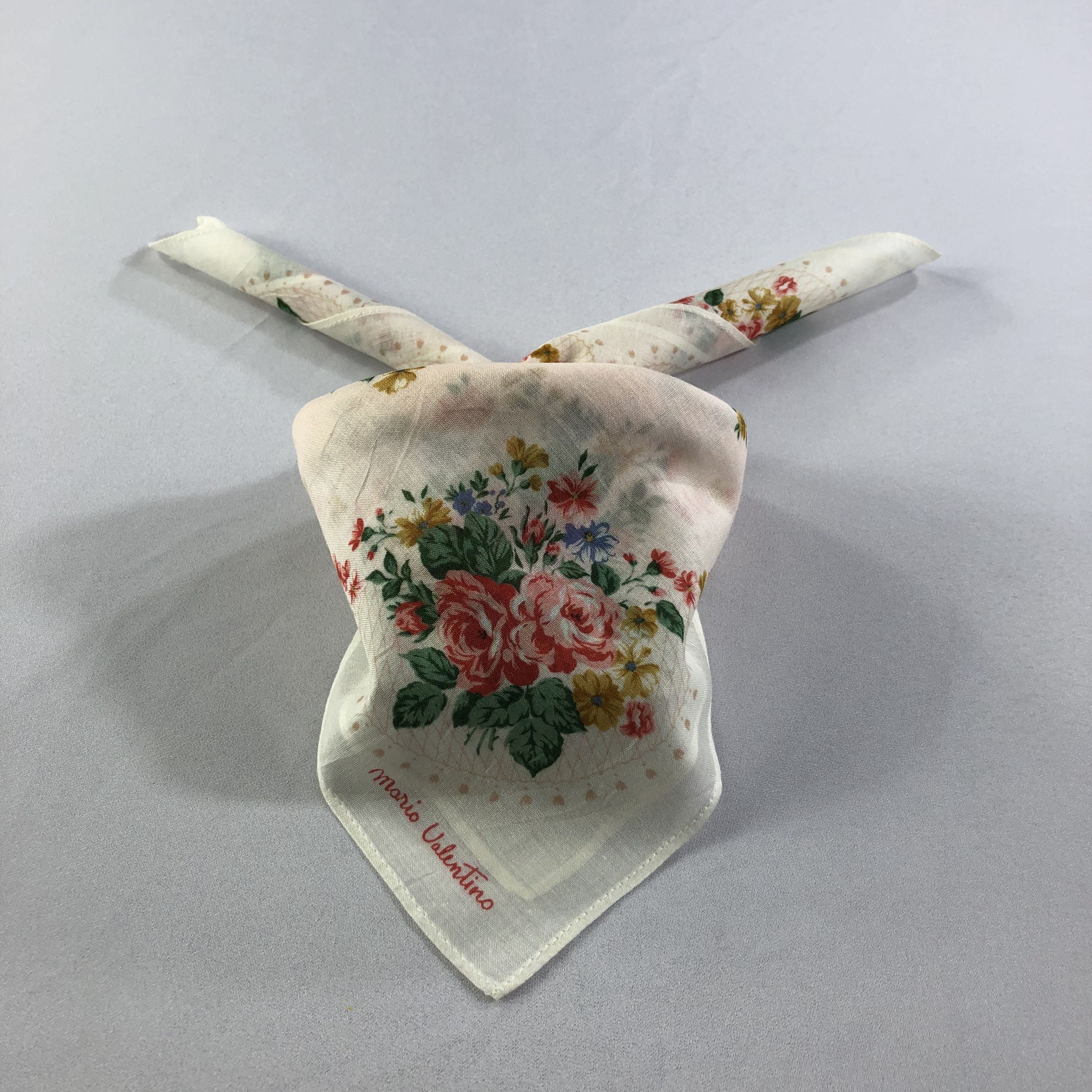 Mario Valentino × Vintage Mario Valentino Handkerchief Neckerchief Bandana H2049 Size ONE SIZE - 1 Thumbnail