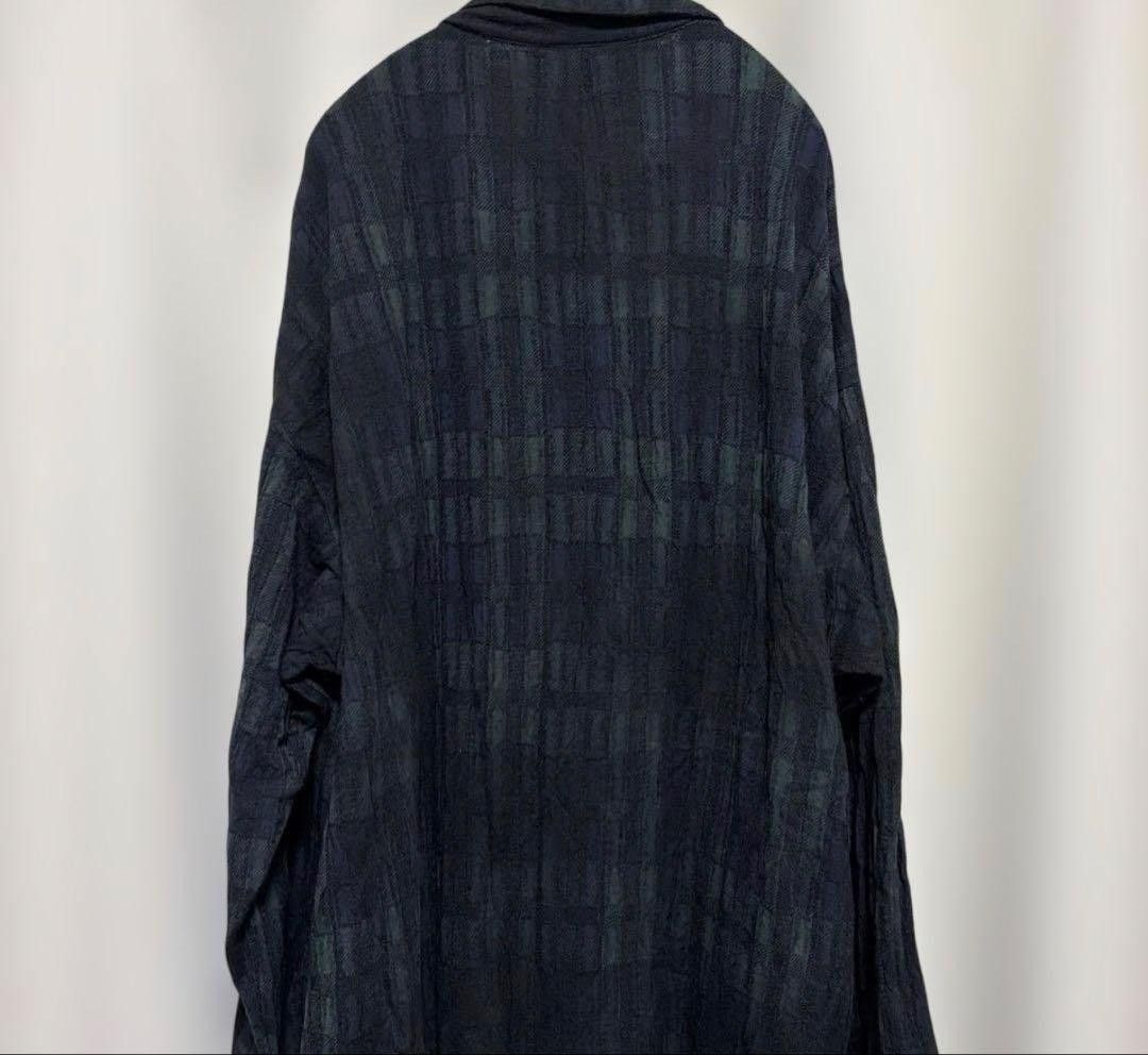 Yohji Yamamoto Yohji Yamamoto Pour Homme 24AW Unevenly Dyed Check Coat Size US L / EU 52-54 / 3 - 5 Thumbnail