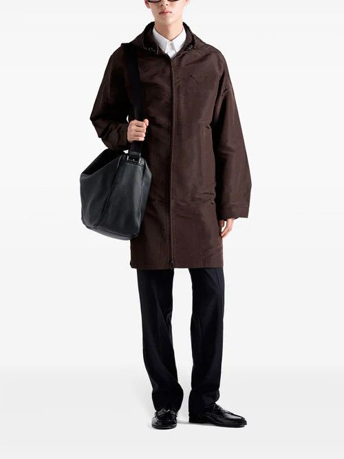 Prada o1bcso1str1025 Hooded Parka in Brown Size US S / EU 44-46 / 1 - 2 Thumbnail