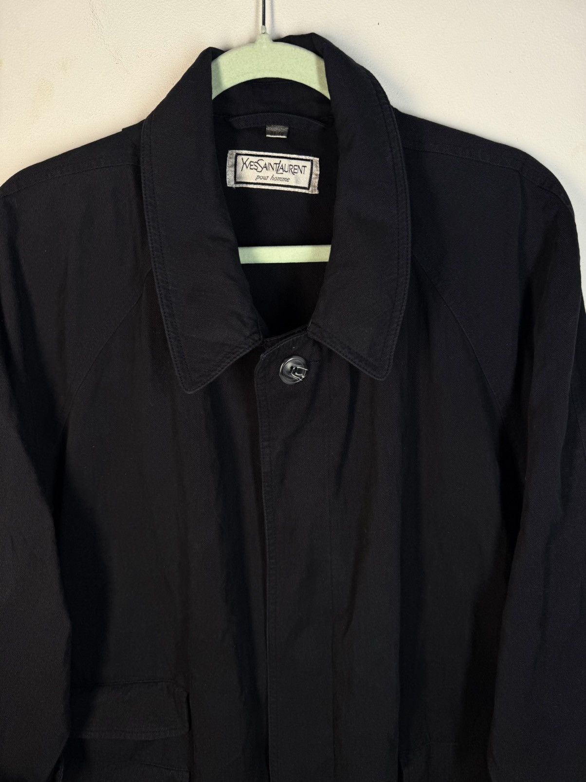 Yves Saint Laurent 1990’s YSL Trenchcoat Black/Navy YSL Coat Size US M / EU 48-50 / 2 - 3 Thumbnail