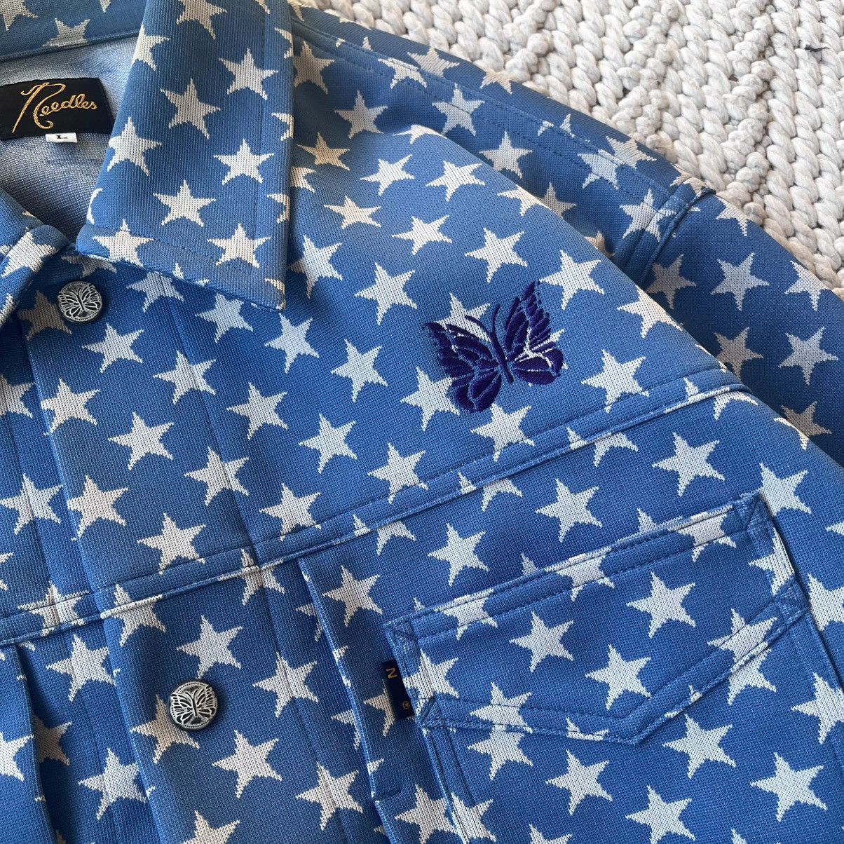 Needles Needles SS23 ‘penny jean’ blue button up light jacket Size US L / EU 52-54 / 3 - 4 Thumbnail