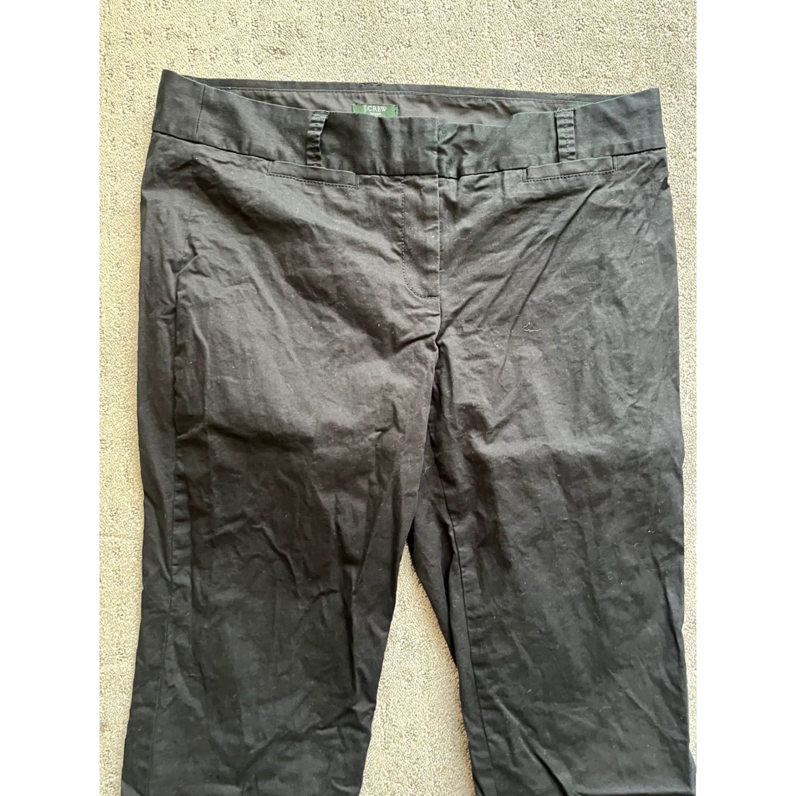 J.Crew VINTAGE? No. J.Crew City Fit Cropped Dress Pants Womens Size 10 Black 26" Inseam Skinny Leg Stretch City Style Womens Size 32" / US 10 / IT 46 - 2 Thumbnail