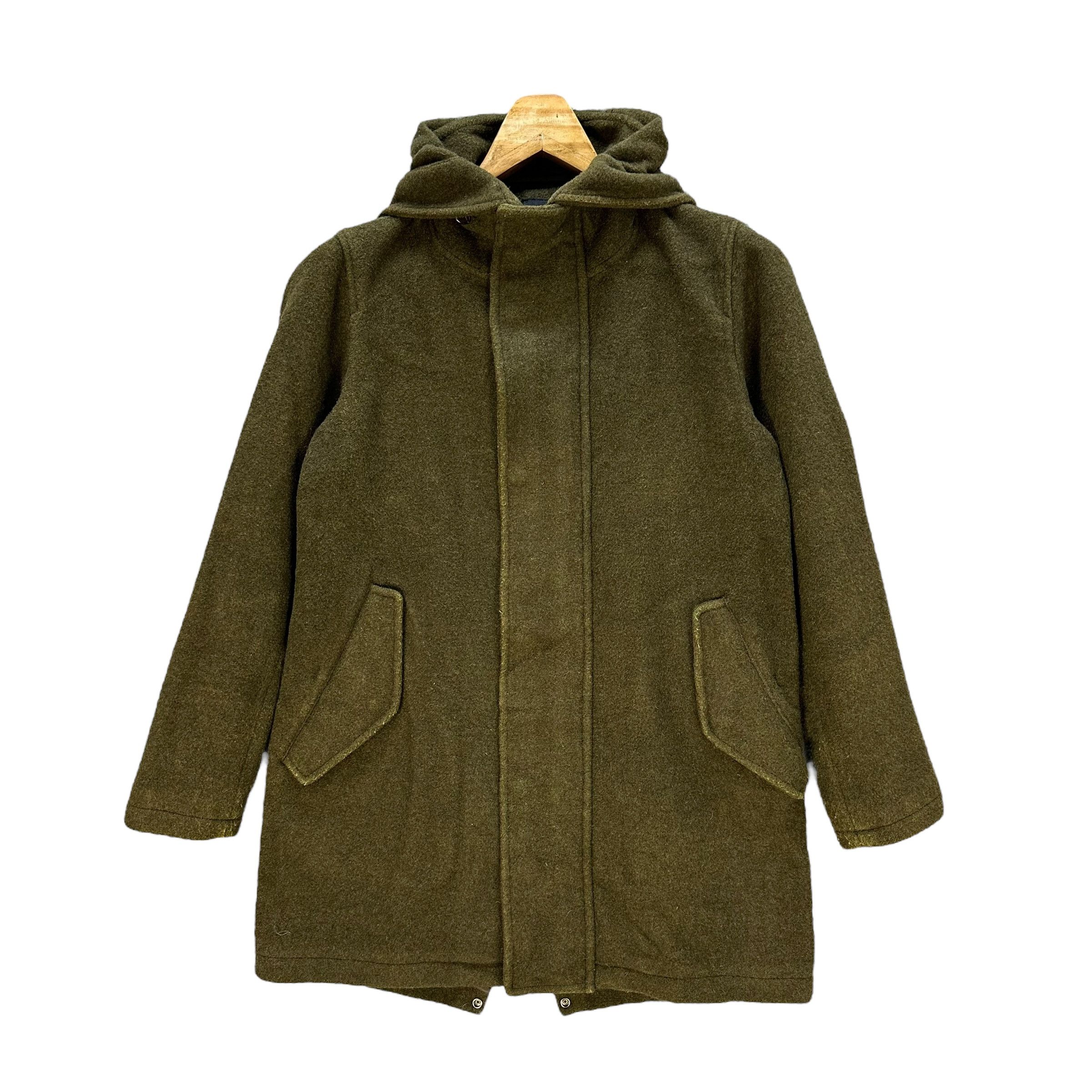 Zucca ZUCCA Mosh Green Wool Hooded Coat Jacket #A61-1399 Size US S / EU 44-46 / 1 - 1 Thumbnail